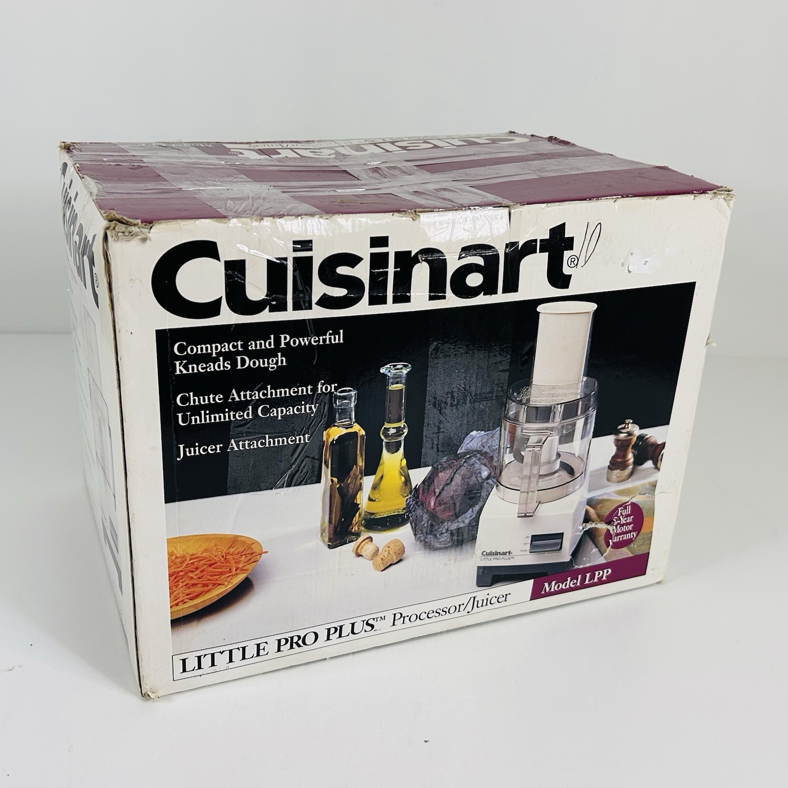 New in Box Cuisinart Little Pro Plus Model LPP Processor and Juicer Vintage 1996