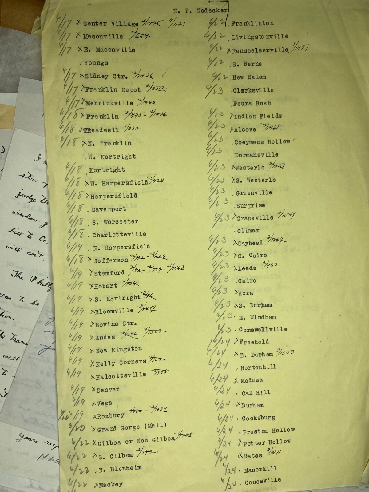 RARE Letter Archive - Traveling Salesman - Page Seed Co Greene, NY 1925 NY, PA,