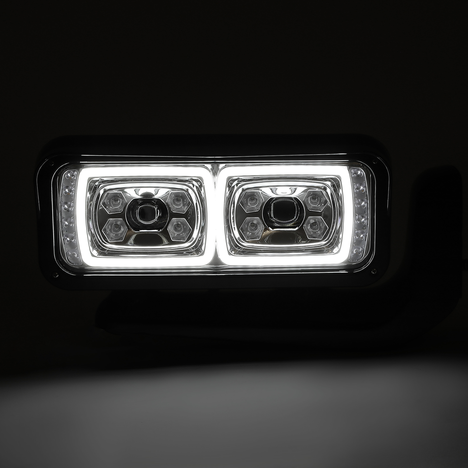 Full LED Headlights Assembly W/ Mounting Arm For Peterbilt 359 379 389 1981-2023