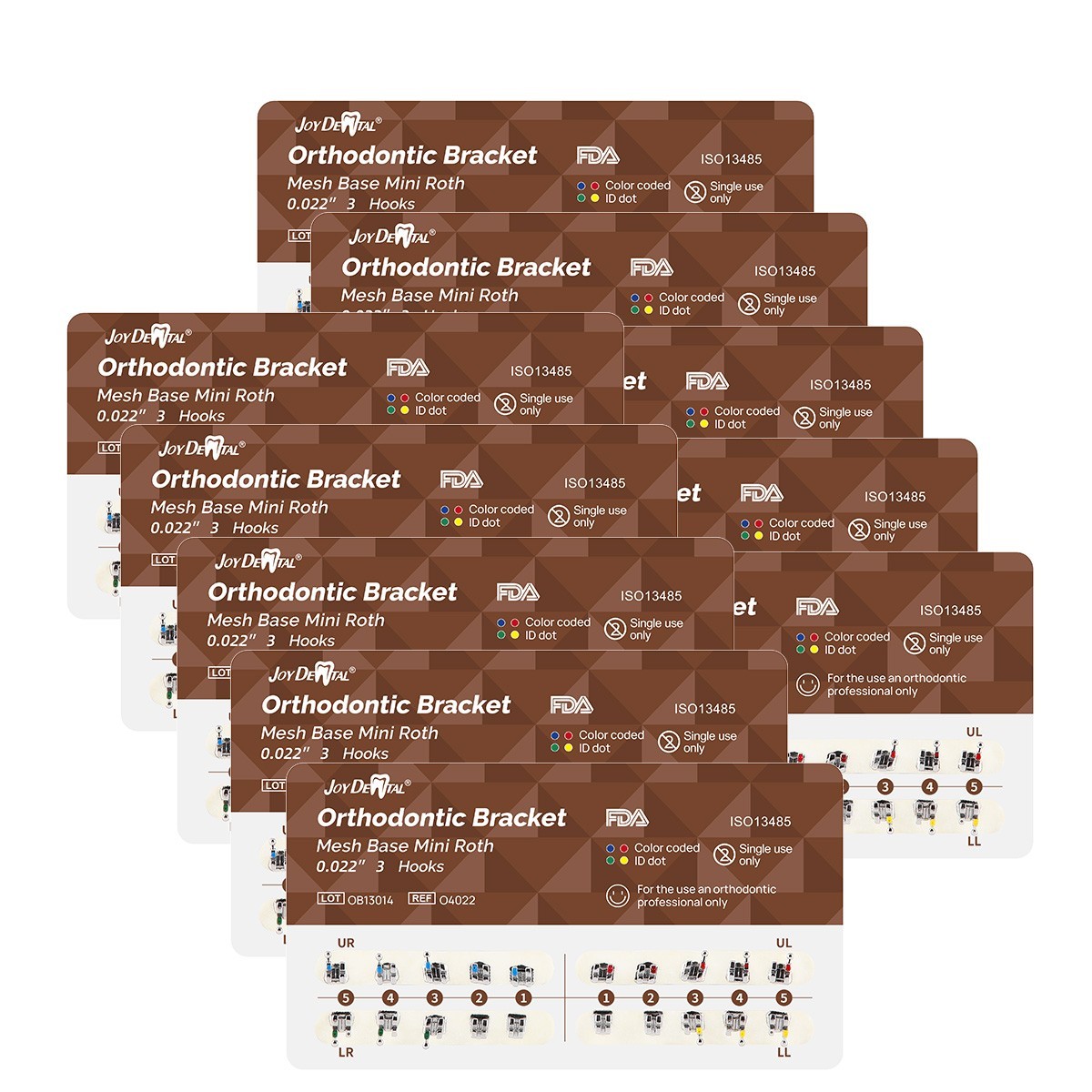 20pcs/pack Dental Orthodontic Brackets Braces Mesh Base Mini Roth 022 Hooks MIM