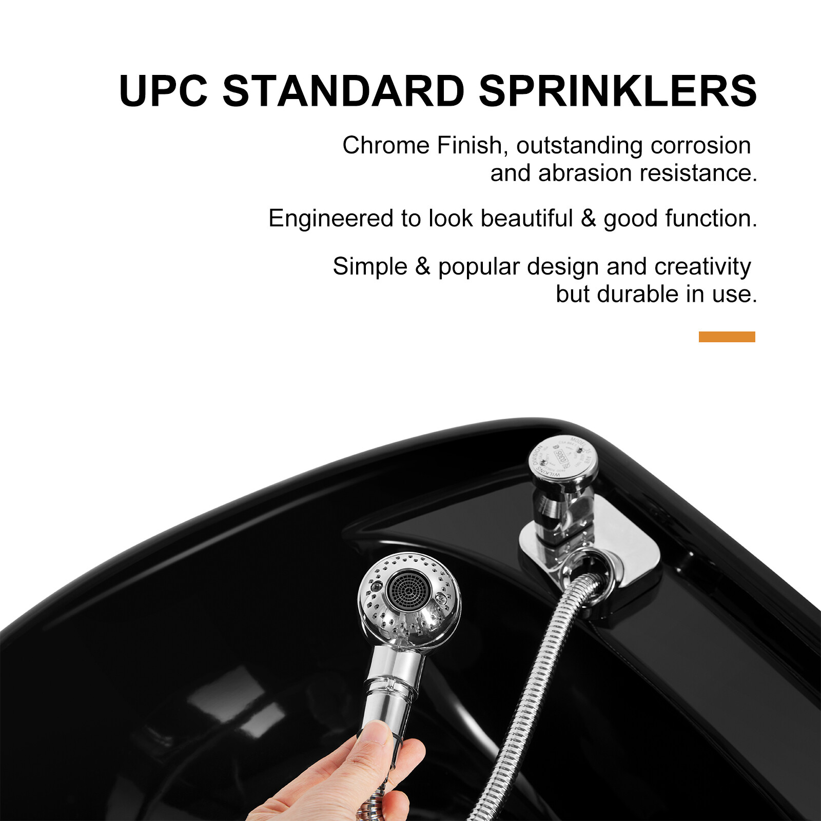 Artist Hand Backwash Unit Ceramic Bowl Sink Barber Chair Shampoo BeautySpa Salon