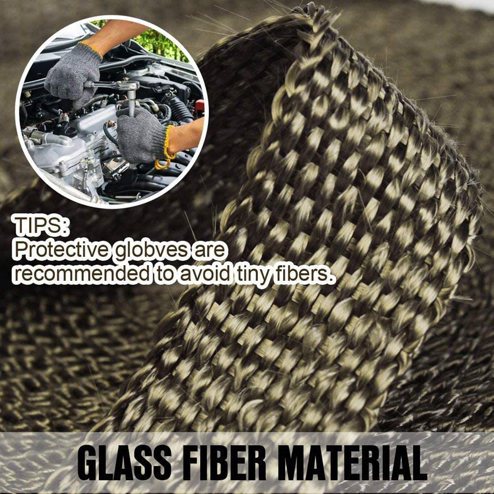 2 Rolls 2"x 50ft Thermal Header Pipe Tape Titanium Lava Exhaust Wrap 20 Ties Kit