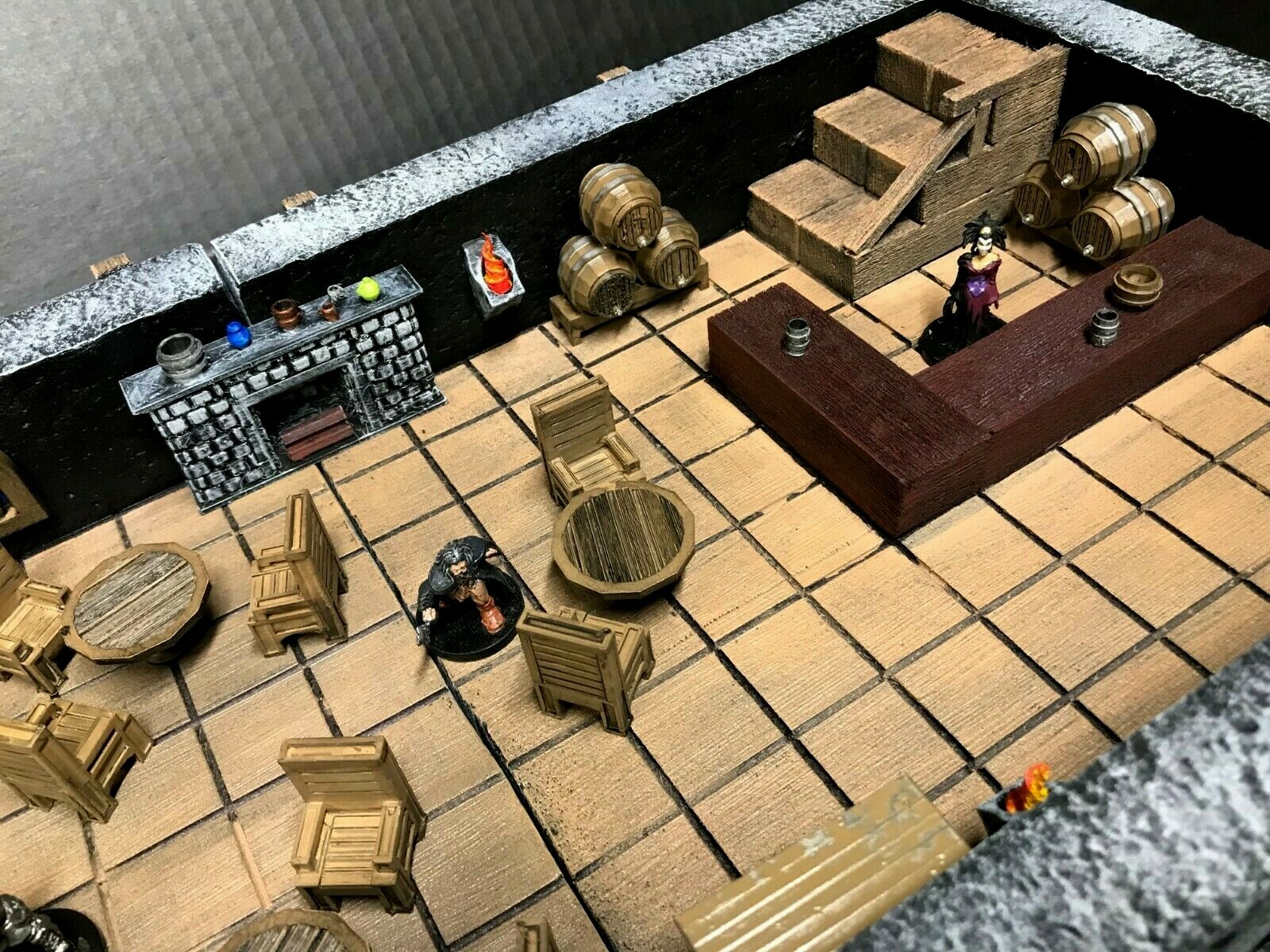 Tavern Inn Terrain Modular Set 28mm RPG Terrain for D&D