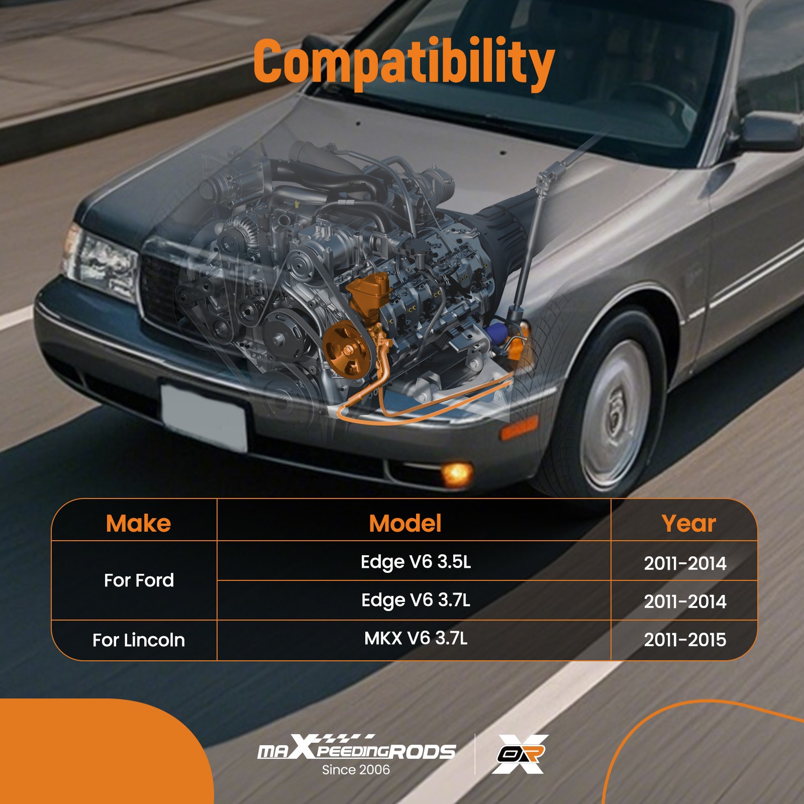 Power Steering Pump For Ford Edge 3.5L 3.7L 2011-2014 21-4062 CT4Z3A674A