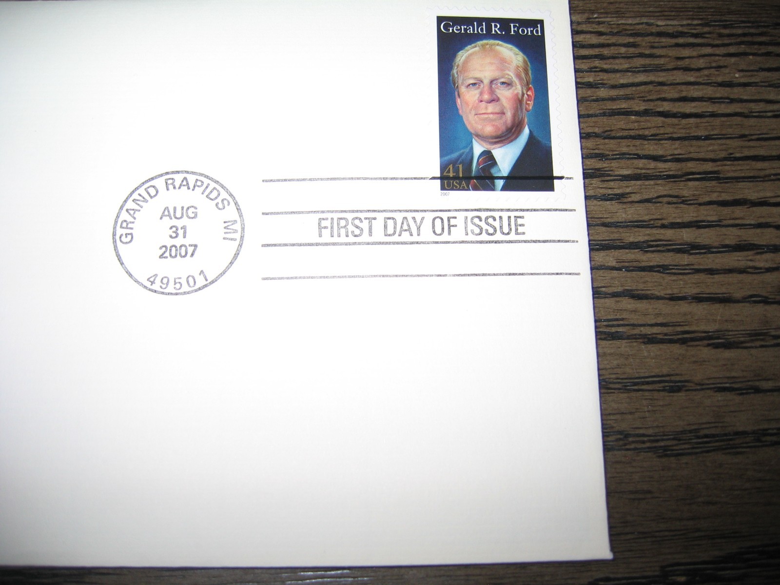 2007 Gerald R Ford 38th US President replica Golden Cover Stamp