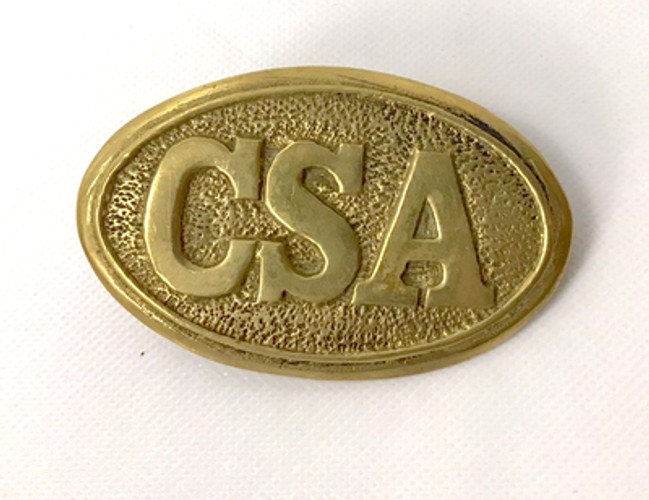 Confederate Brass "CSA" Oval Buckle