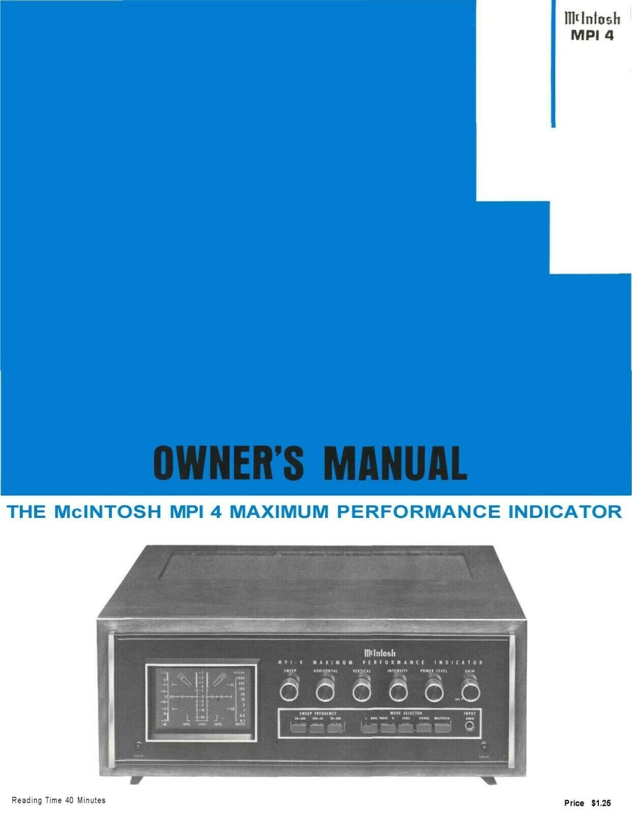 + 350 McIntosh Owners Manuals, Service, & Brochures (on a Flash Drive or a CD)