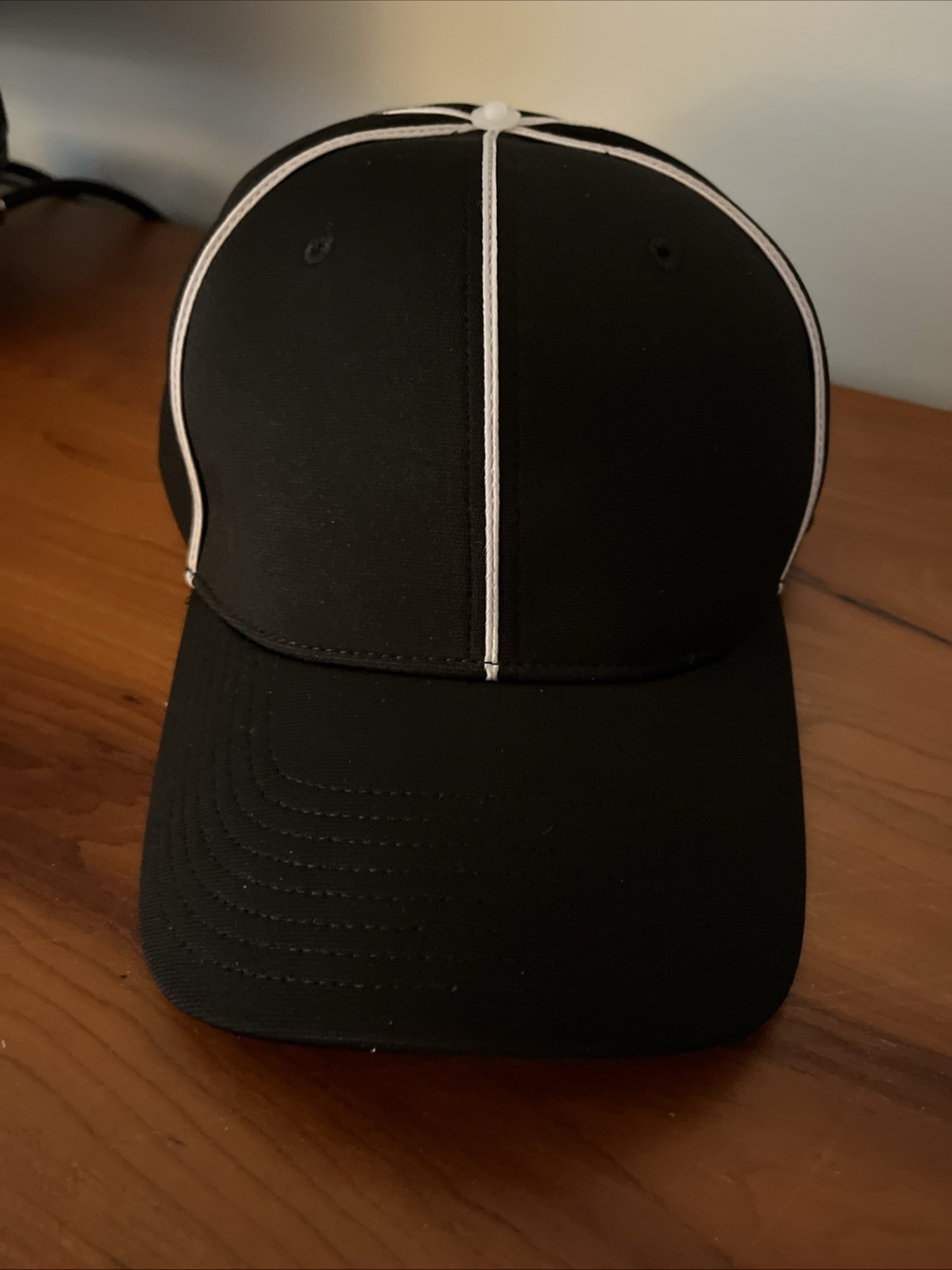 Smitty Black/White Piping Flex Fit Football Referee Hat HT110 LARGE L