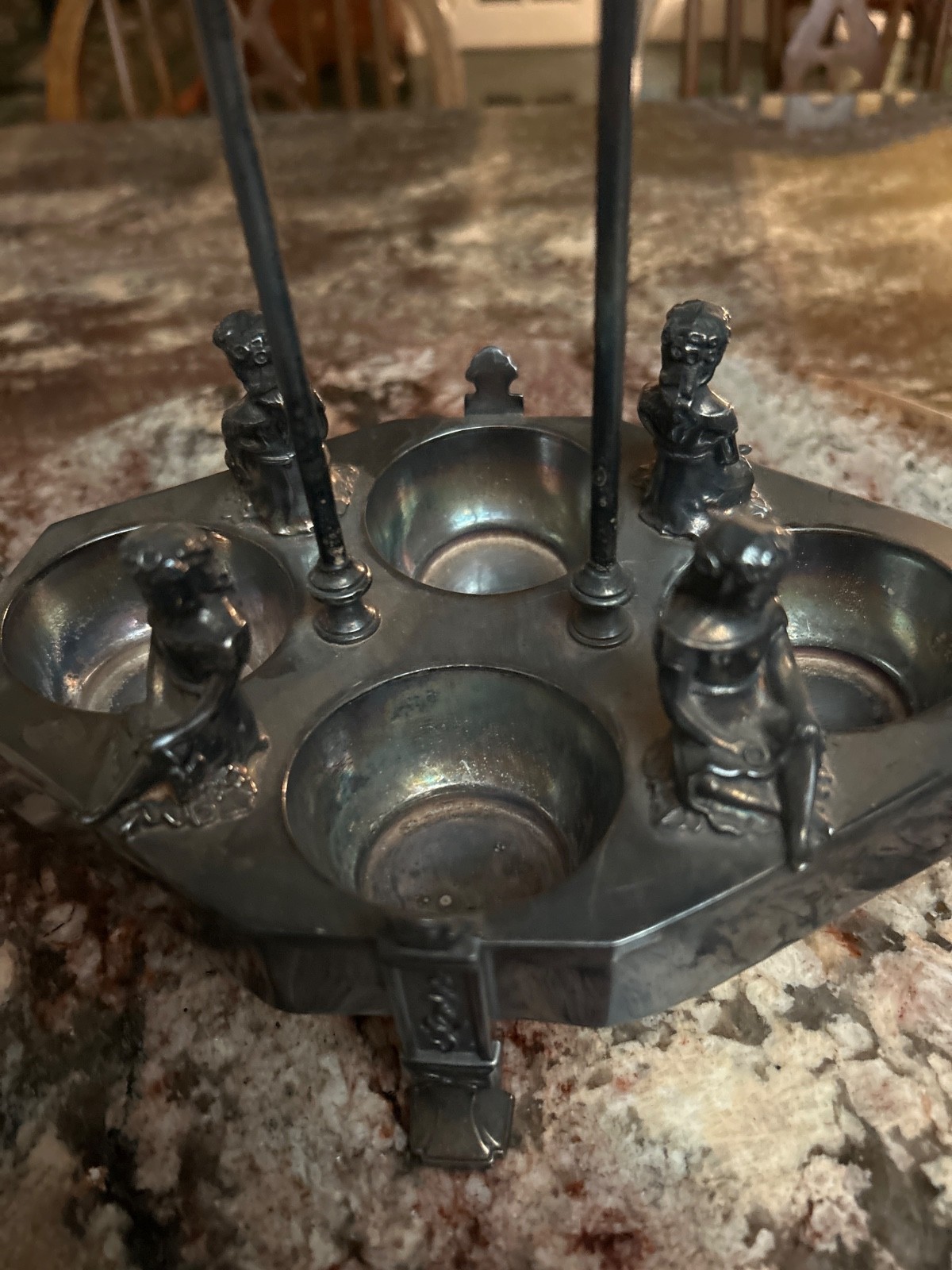 Antique Victorian Silver plated Cruet Condiment or Egg Holder