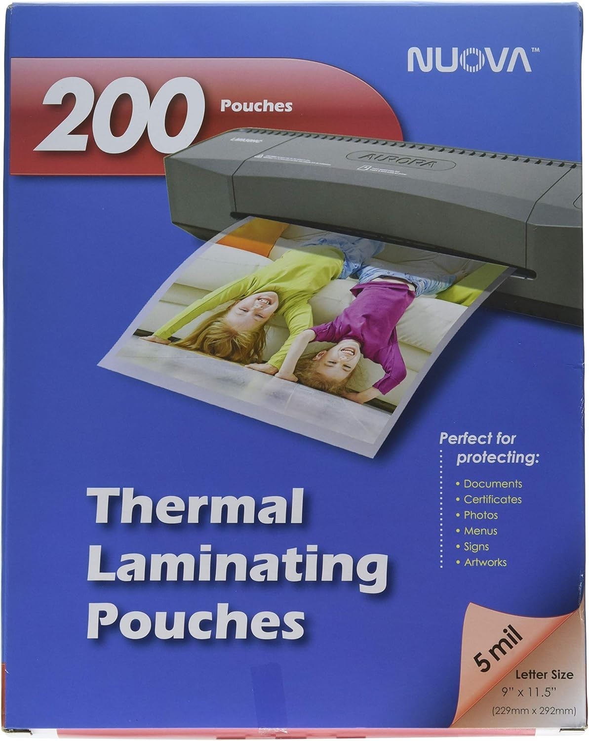 Quality 9x11.5 Inches Laminator Pouches - 200-Pack
