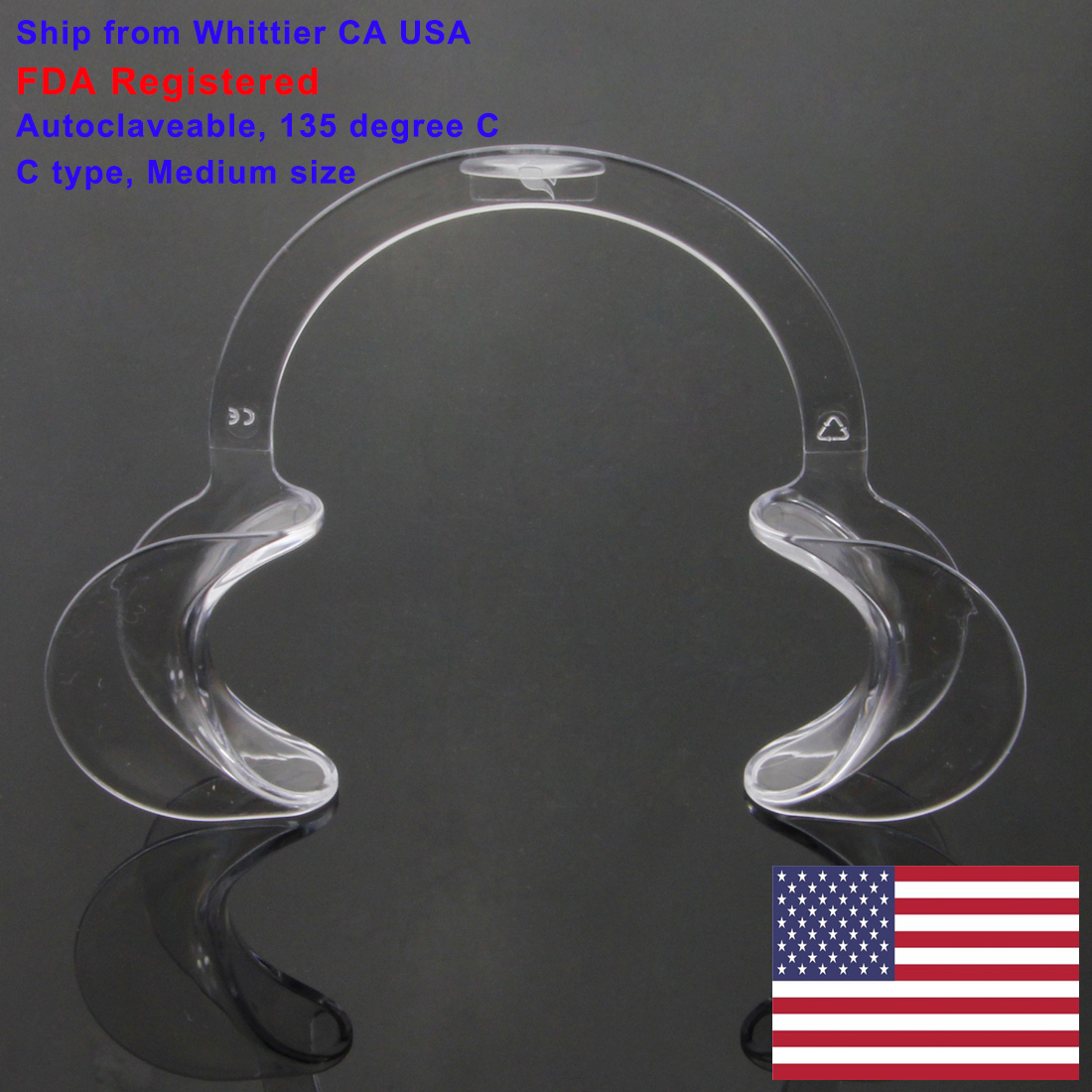 20pc EZGO S/M/L Dental Mouth Opener Lip Cheek Retractor C-Shape Adult Kid Game