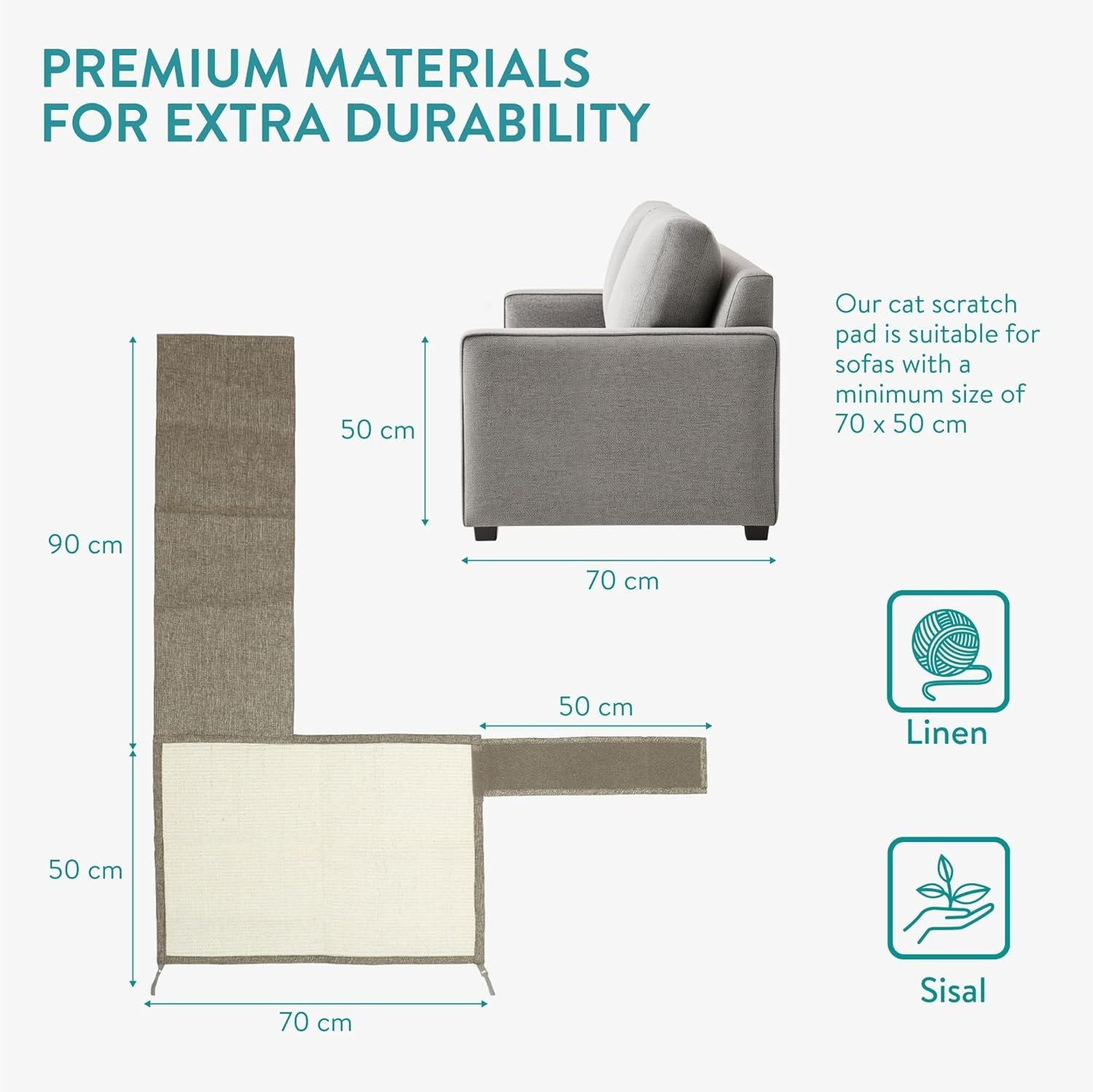 Natural Sisal Furniture Protector - Cat Scratch Mat