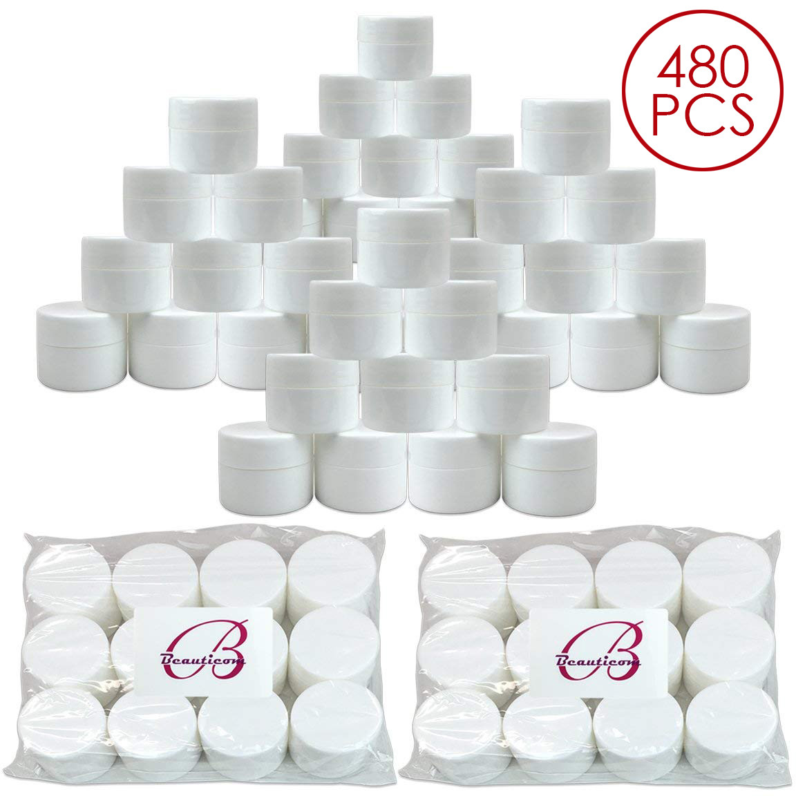 7g/7ml White Cosmetic Empty Jar Pots for Makeup Cream Balm