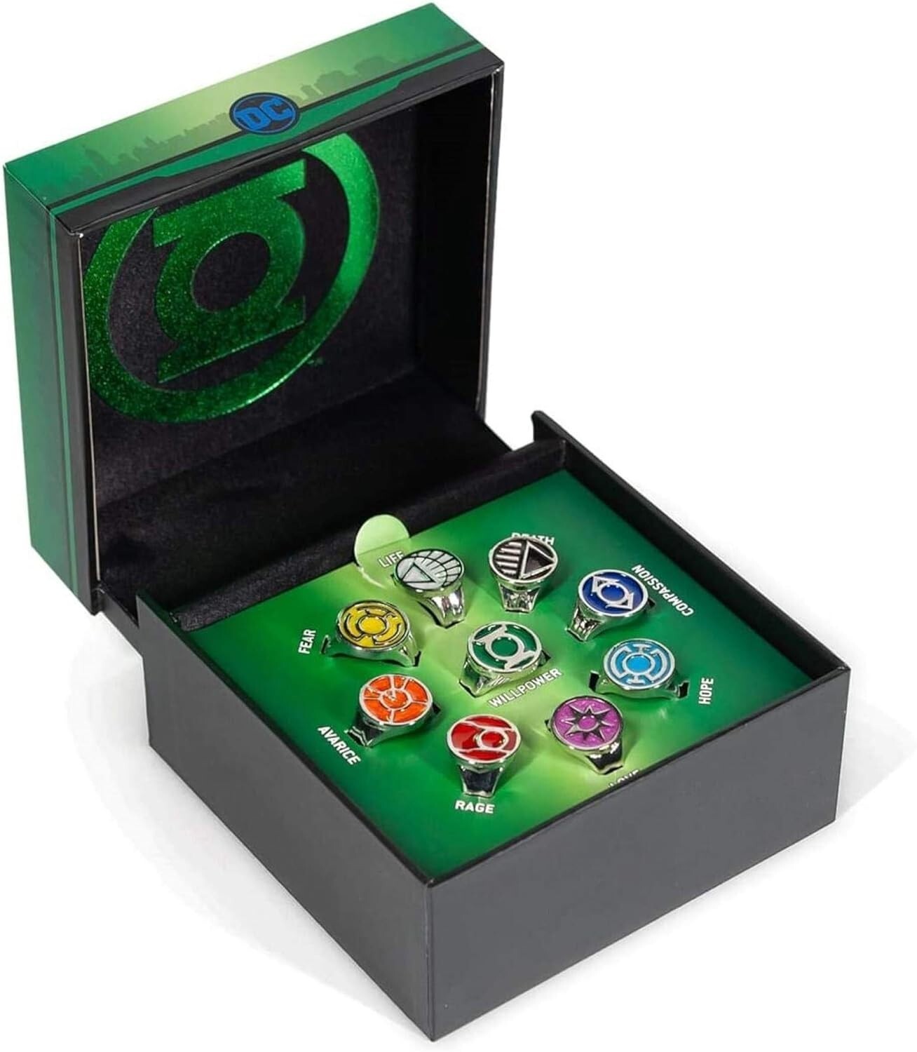 DC Comics Green Lantern Power Rings - Set of 9 Rings