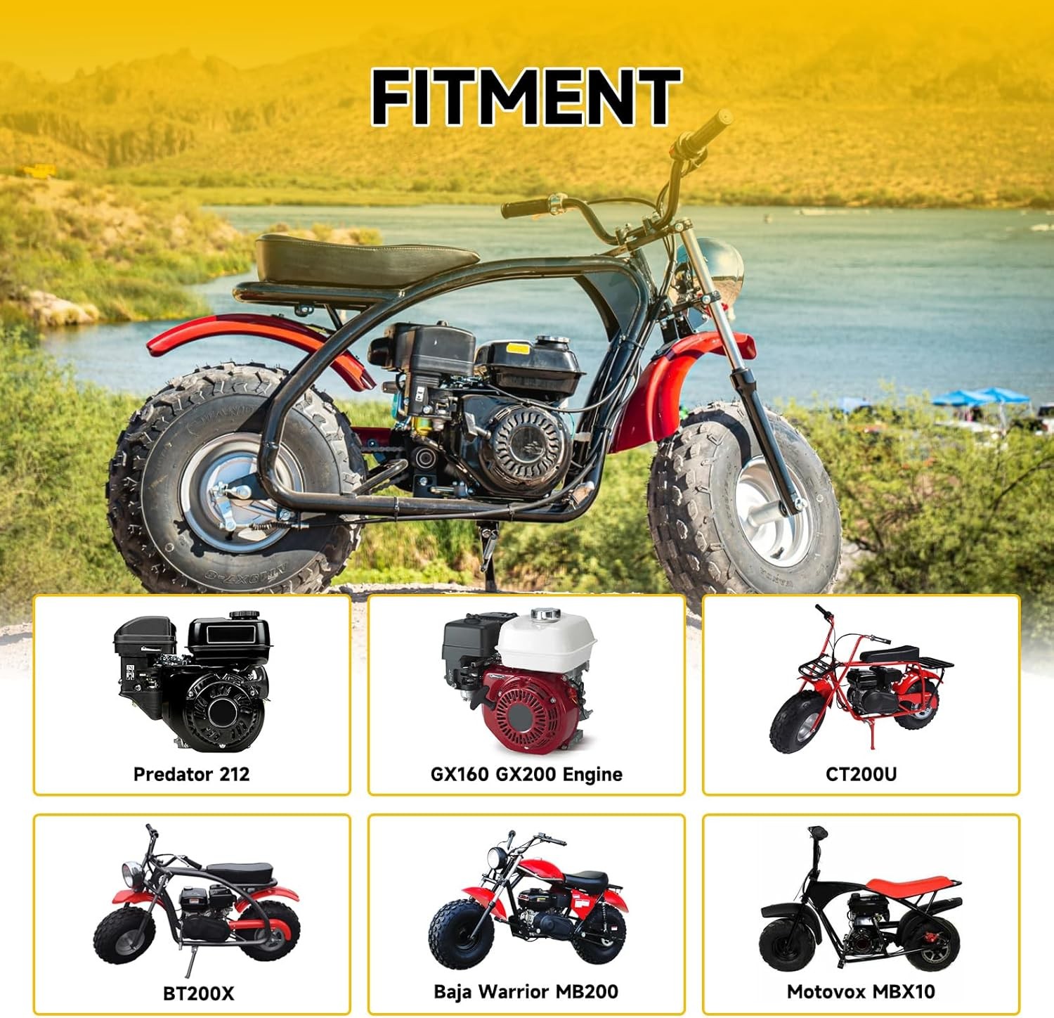 7/8'' Mini Bike Throttle Linkage Assembly Kit For Predator 212cc 196cc CT200U