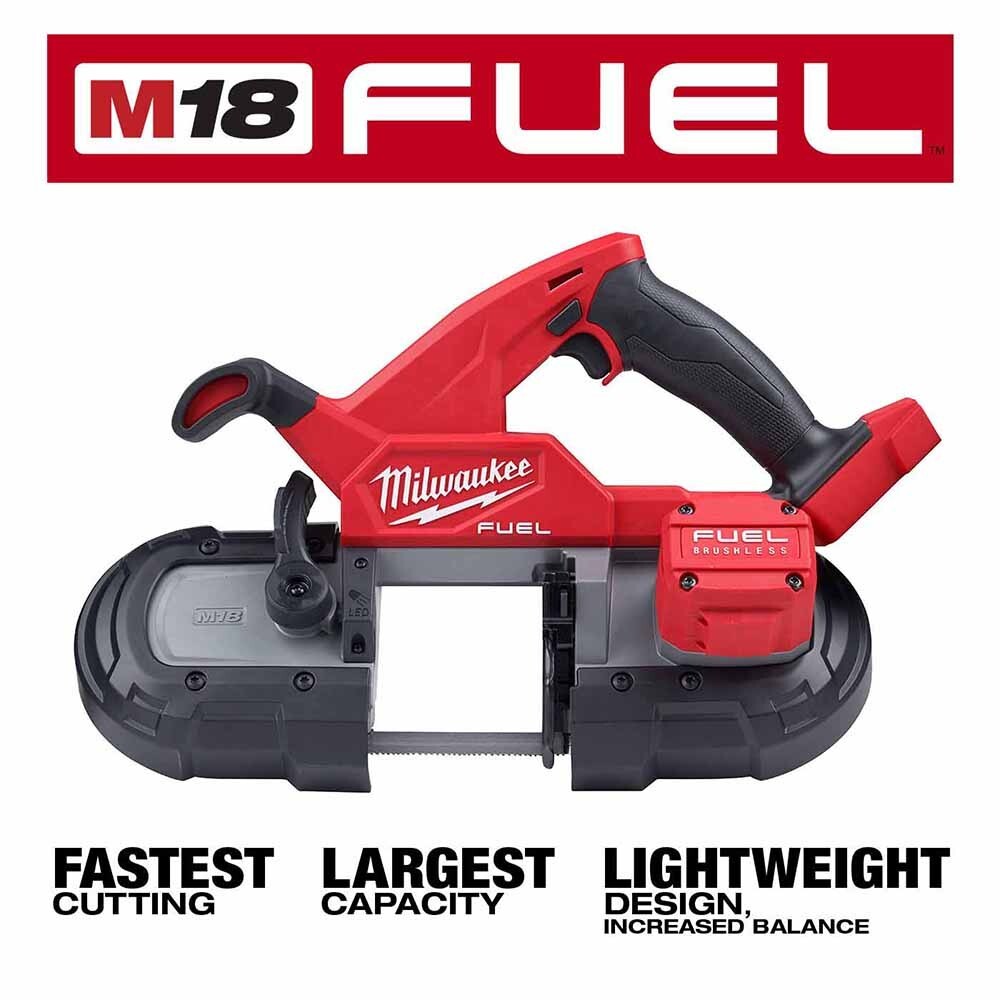 Milwaukee 2829-20 M18 FUEL 3-1/4" x 3-1/4" Compact Variable Speed Band Saw, Bare