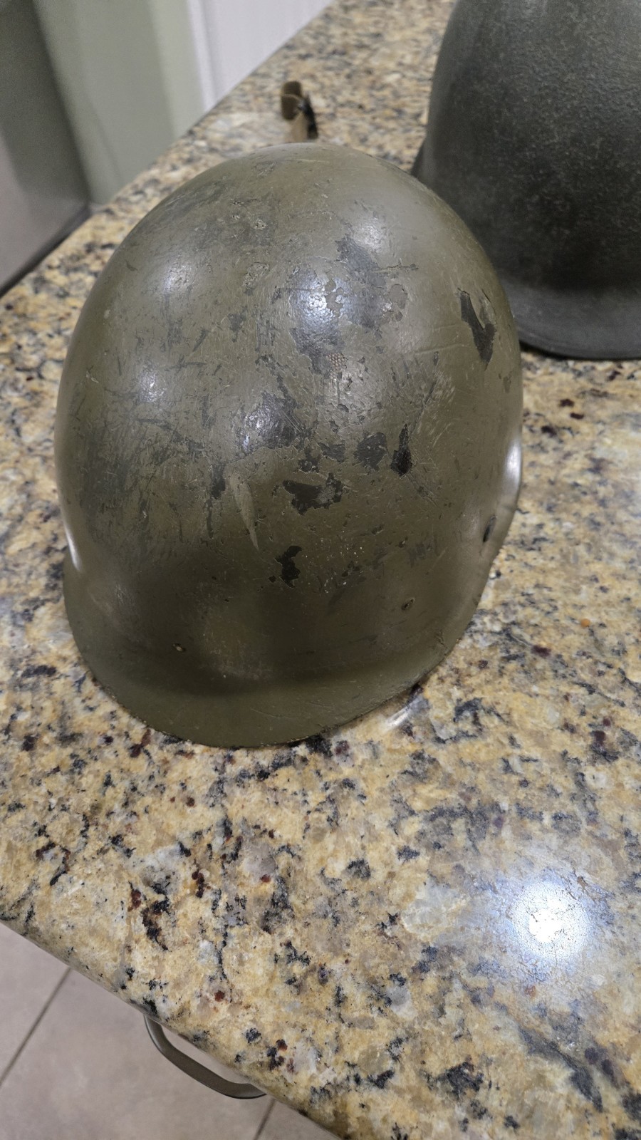 M1 helmet Pre 1944 Rear Seam HOT Stamp 1269c