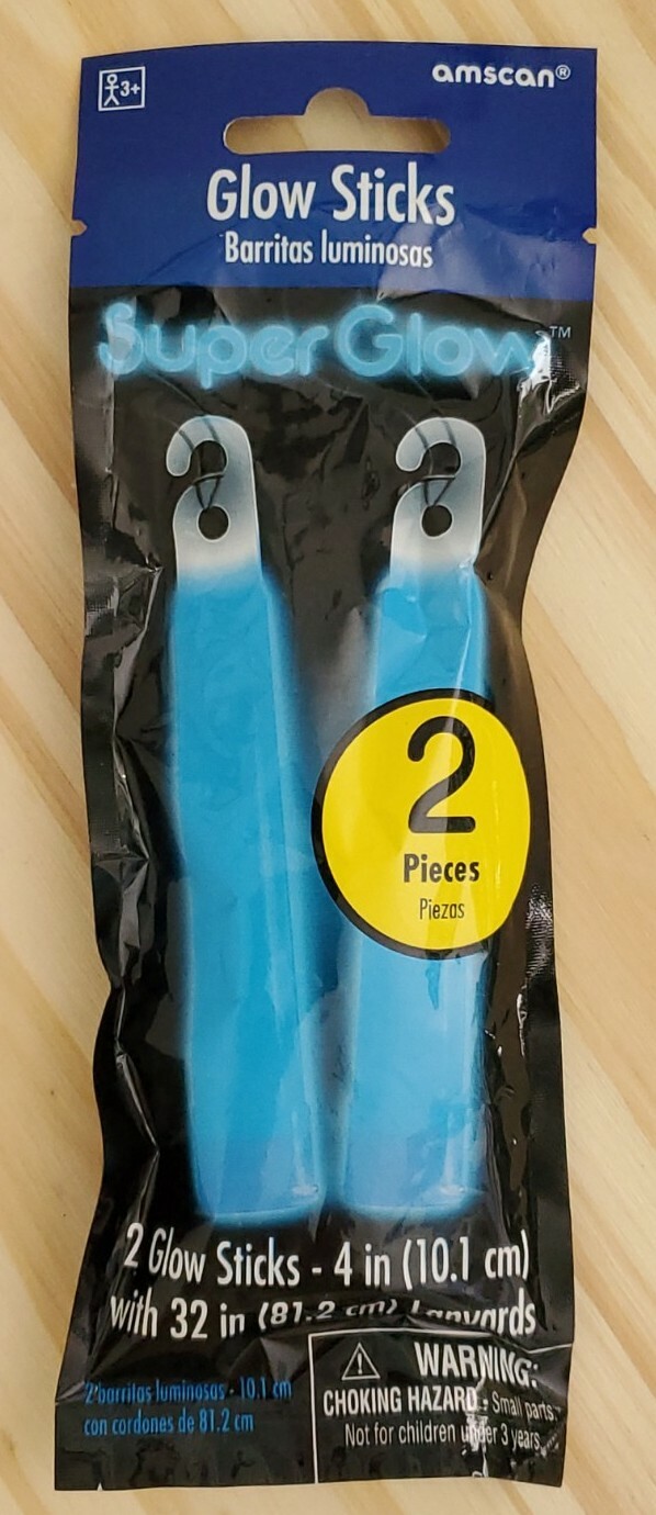Glow Sticks 2 Pack Four Inches Blue