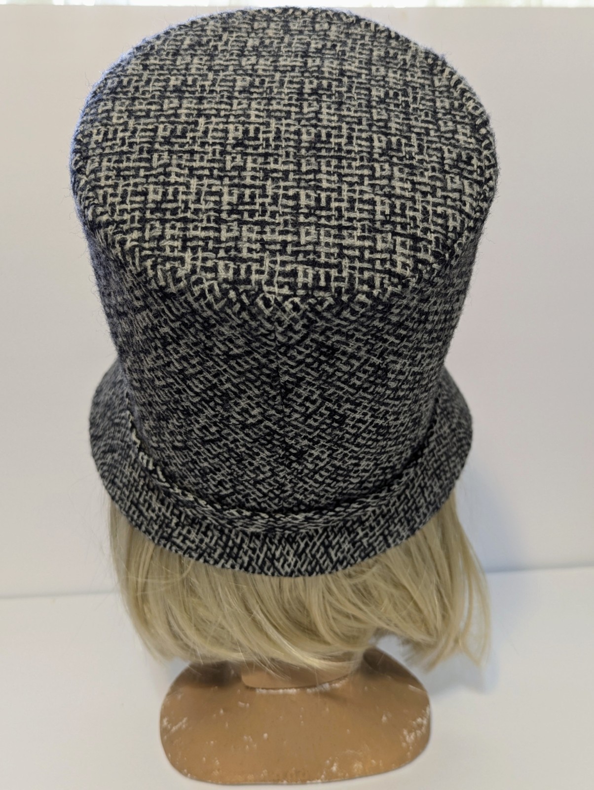 Vtg 60s 70s Tweed Tall Stovepipe Hat Womens Cates First Ave Mod Groovy Unique