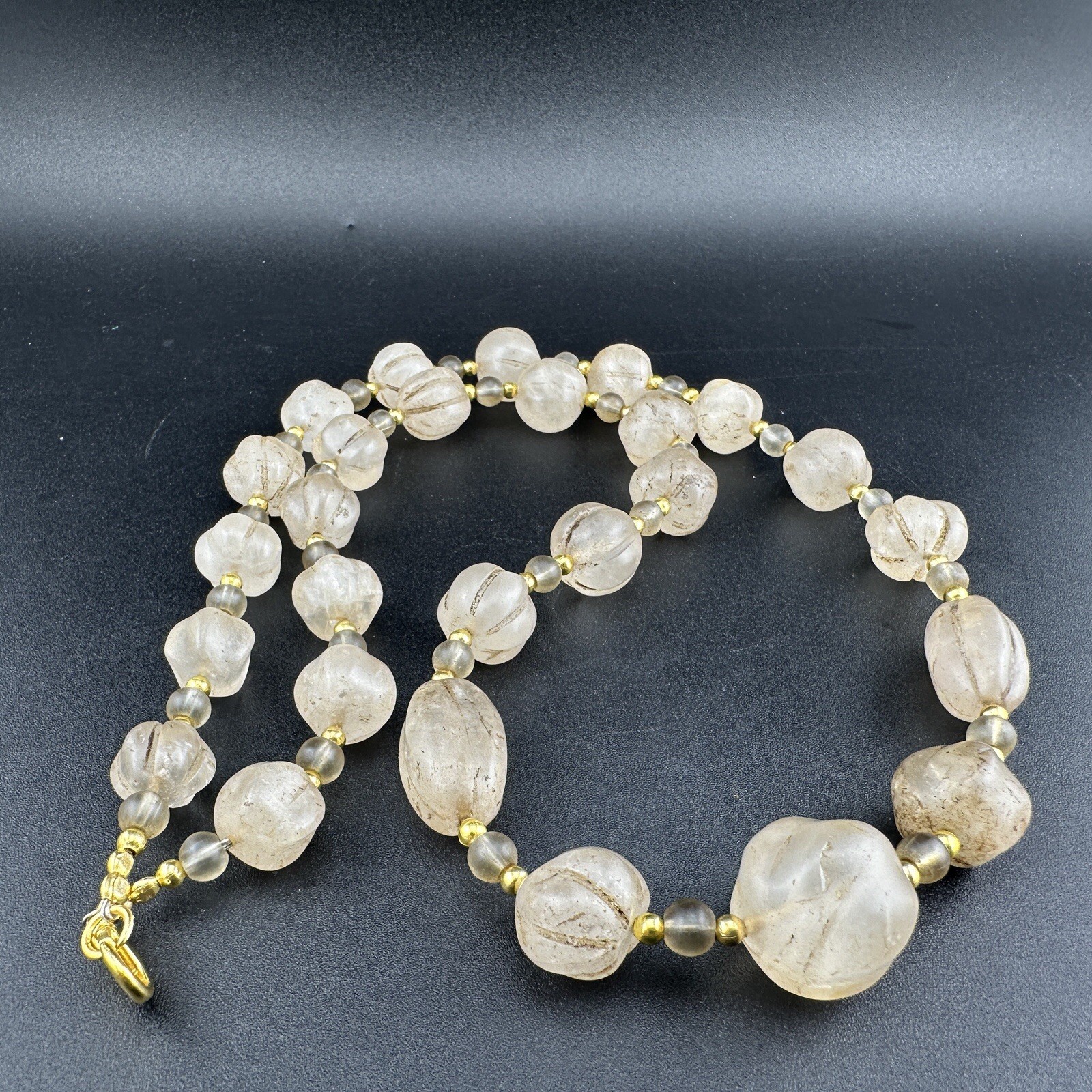 Old Himalayan Regions Crystals ￼ Beads Beads Mala Necklace Rare