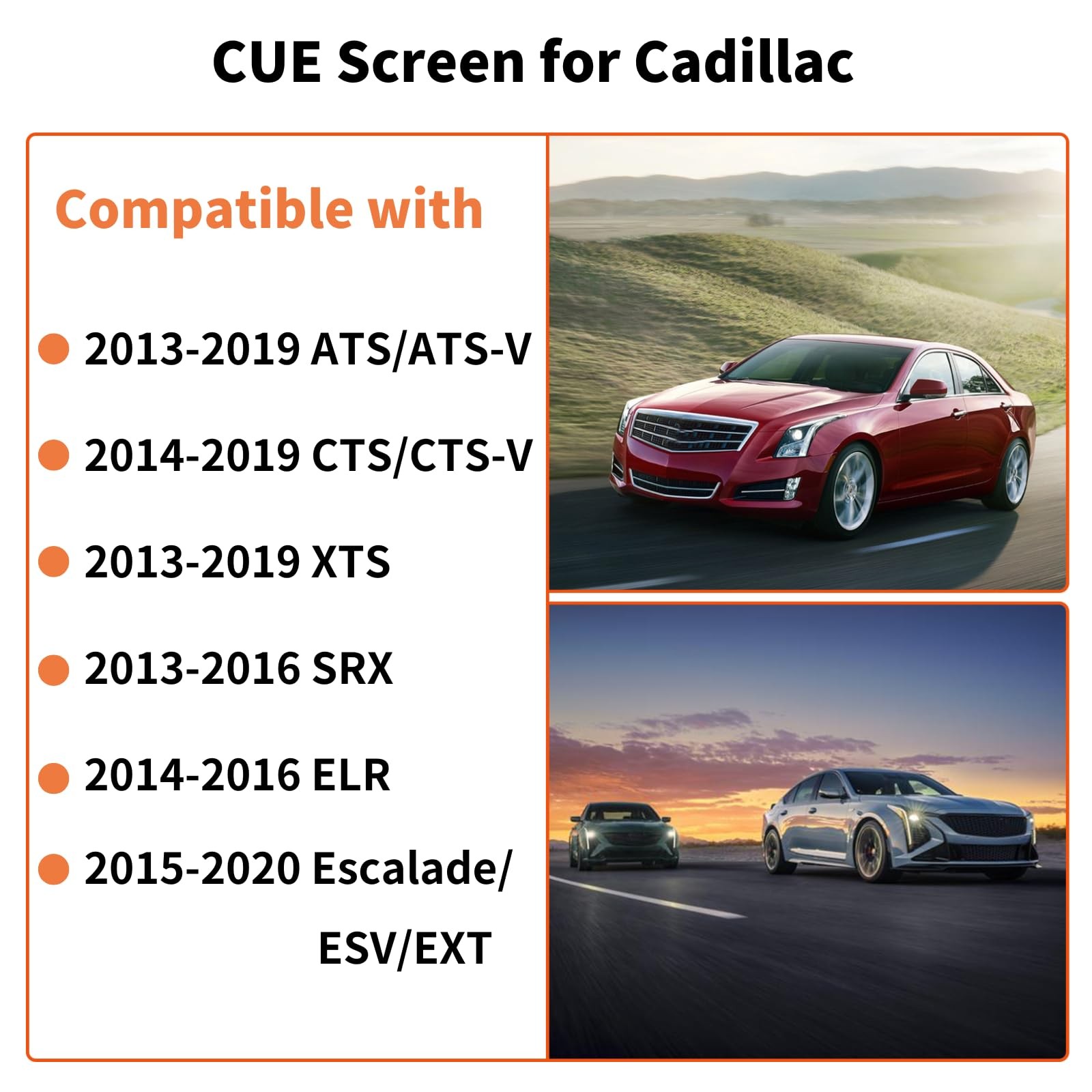 YNKTNVUN CUE Touch Screen Replacement for 2013-2020 Cadillac ATS CTS ESCALADE...