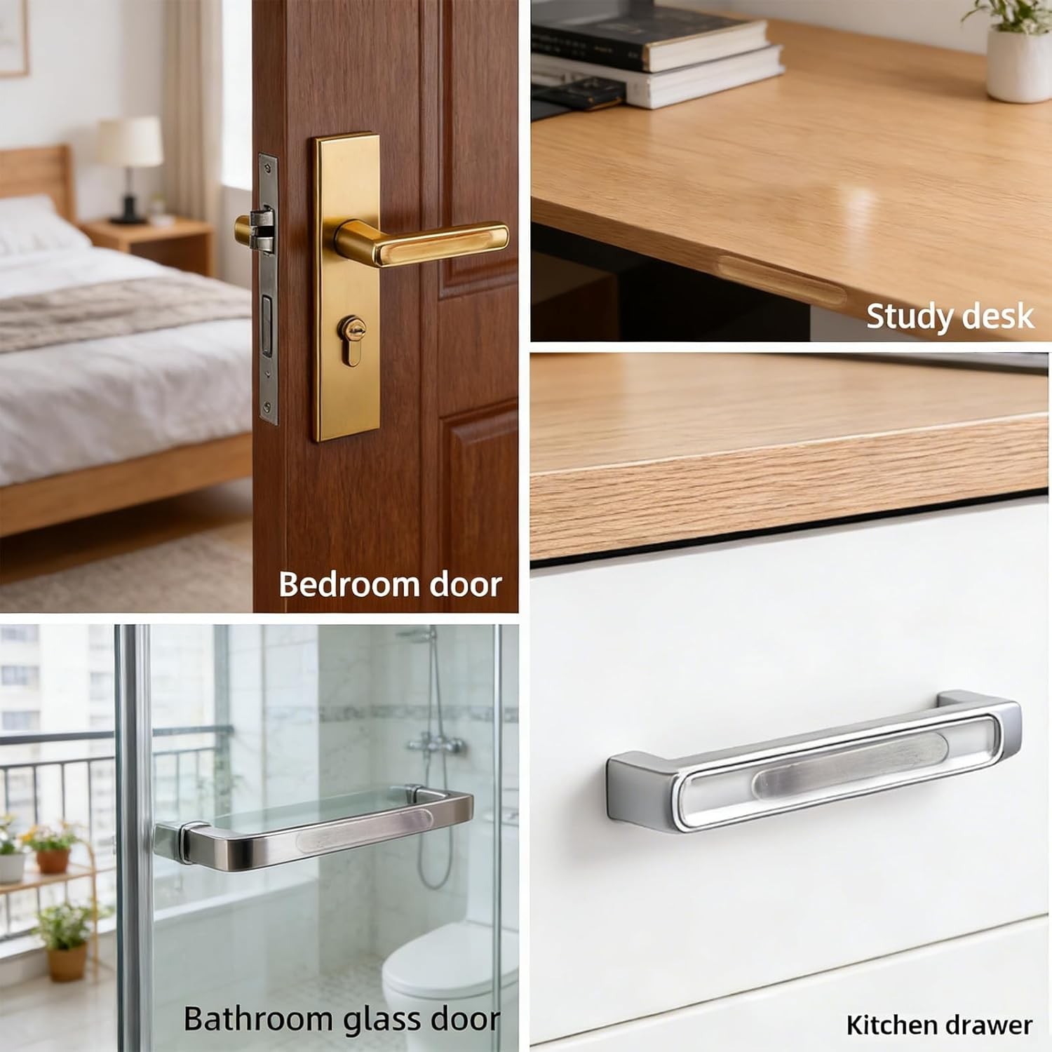 50 PCS Door Silencer Long Strip Self-Adhesive Clear Rubber Cabinet Bumpers Noise