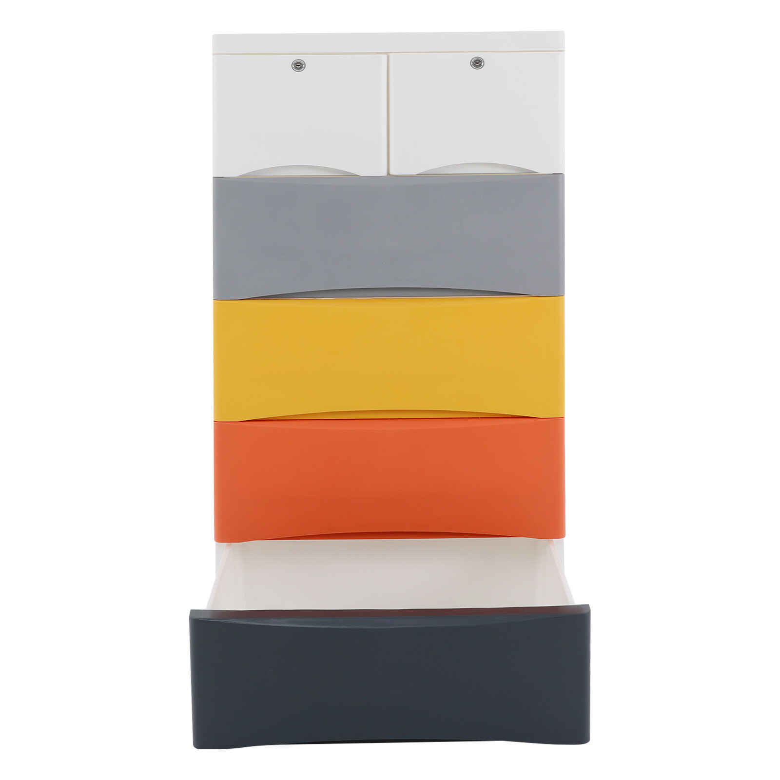 5-Tier Plastic 5 Drawers Dresser Storage Cabinet Bedroom Chest Closet Organizer