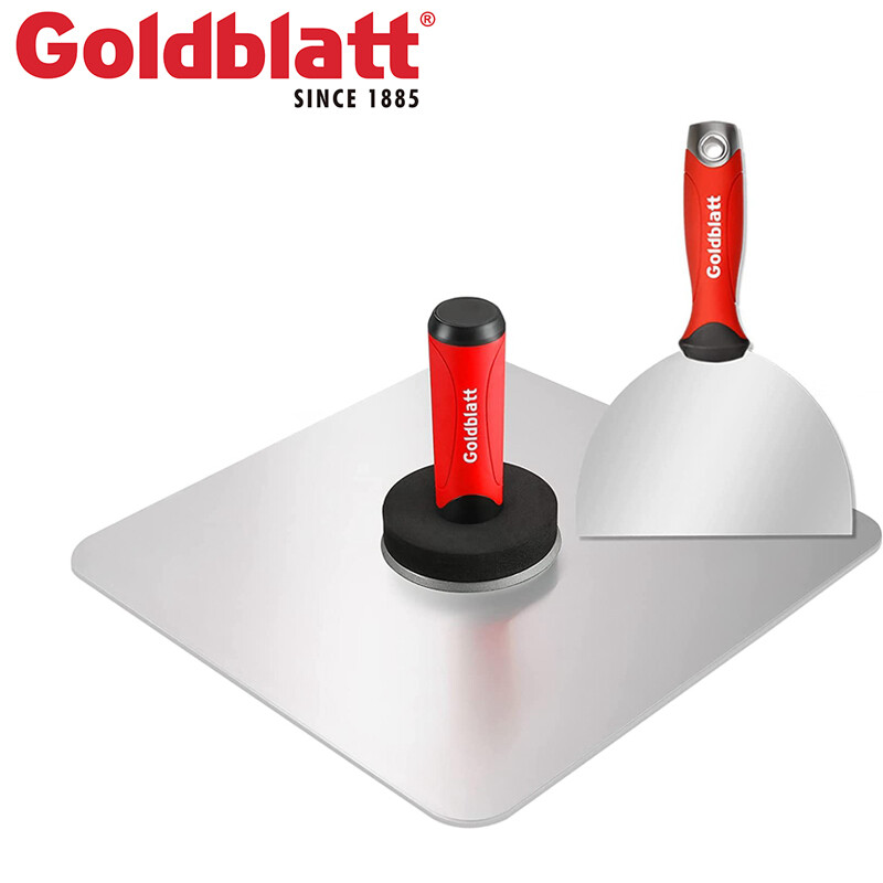 Goldblatt 2PCS Drywall Hand Tool Kit 13" Hawk 6" Stainless Steel Joint Knife Set