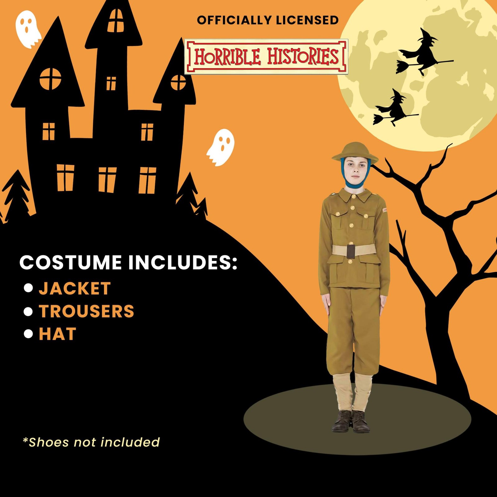 Horrible Histories Ww1 Boy Child Costume Medium