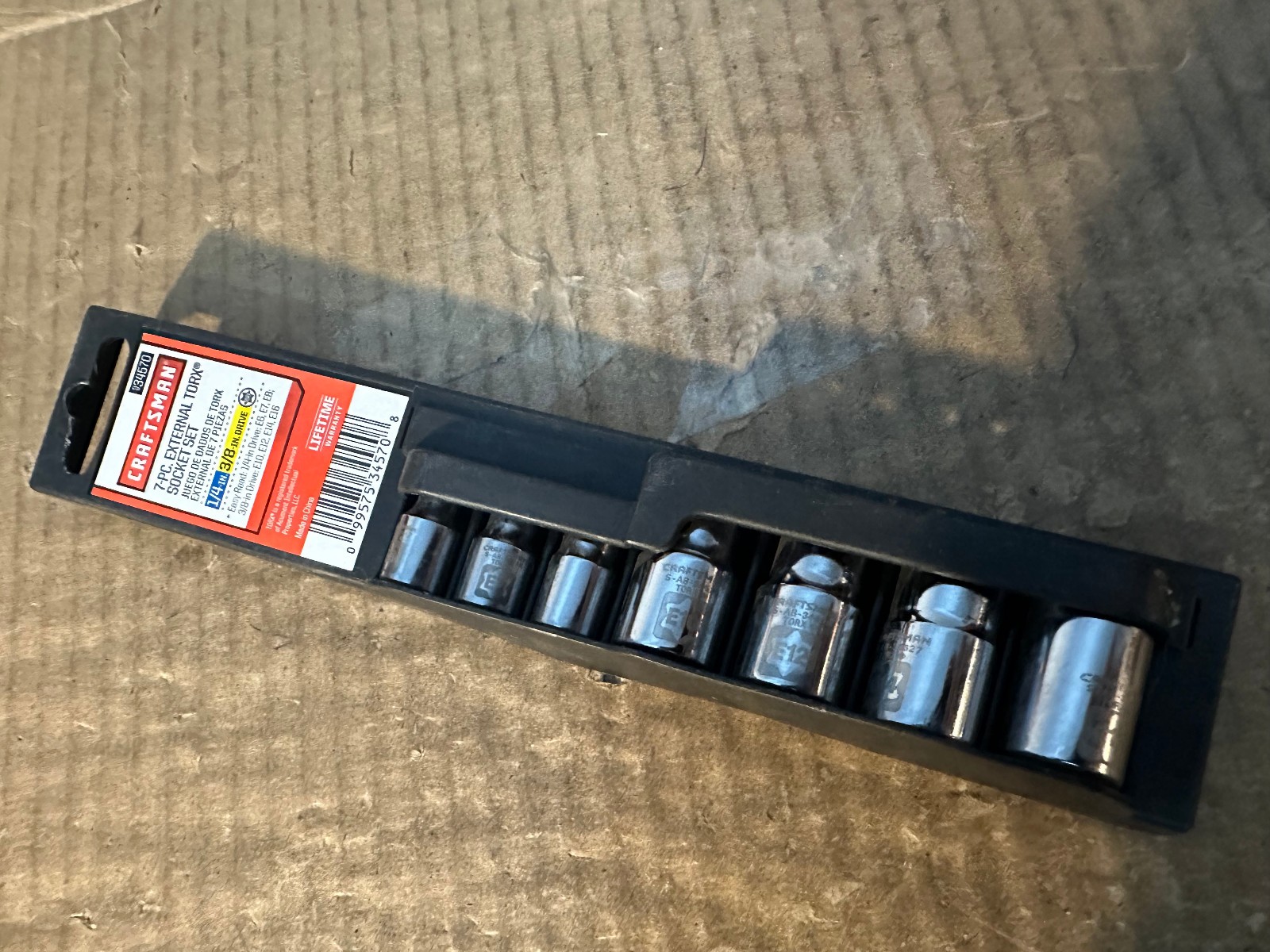 *NEW* CRAFTSMAN 7 PIECE EXTERNAL TORX SOCKET SET 1/4" & 3/8" DRIVE E6-E16 #34570