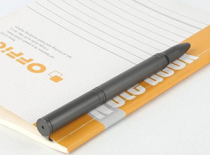 Lightweight Titanium Alloy EDC Survival Pen – Black Ink (New)