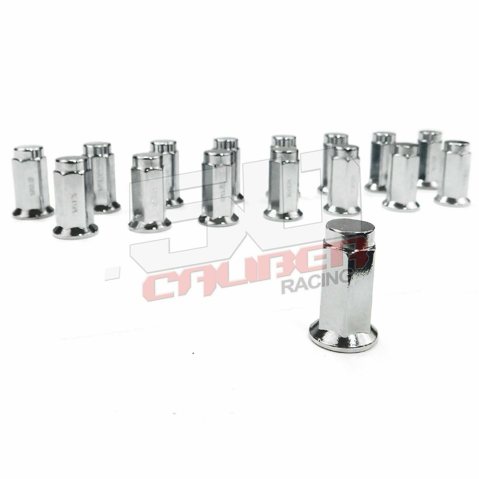 16 Pack - Flat Lug Nuts 12x1.5 17mm Hex Chrome RZR XP1000 S 900 1000 Maverick X3