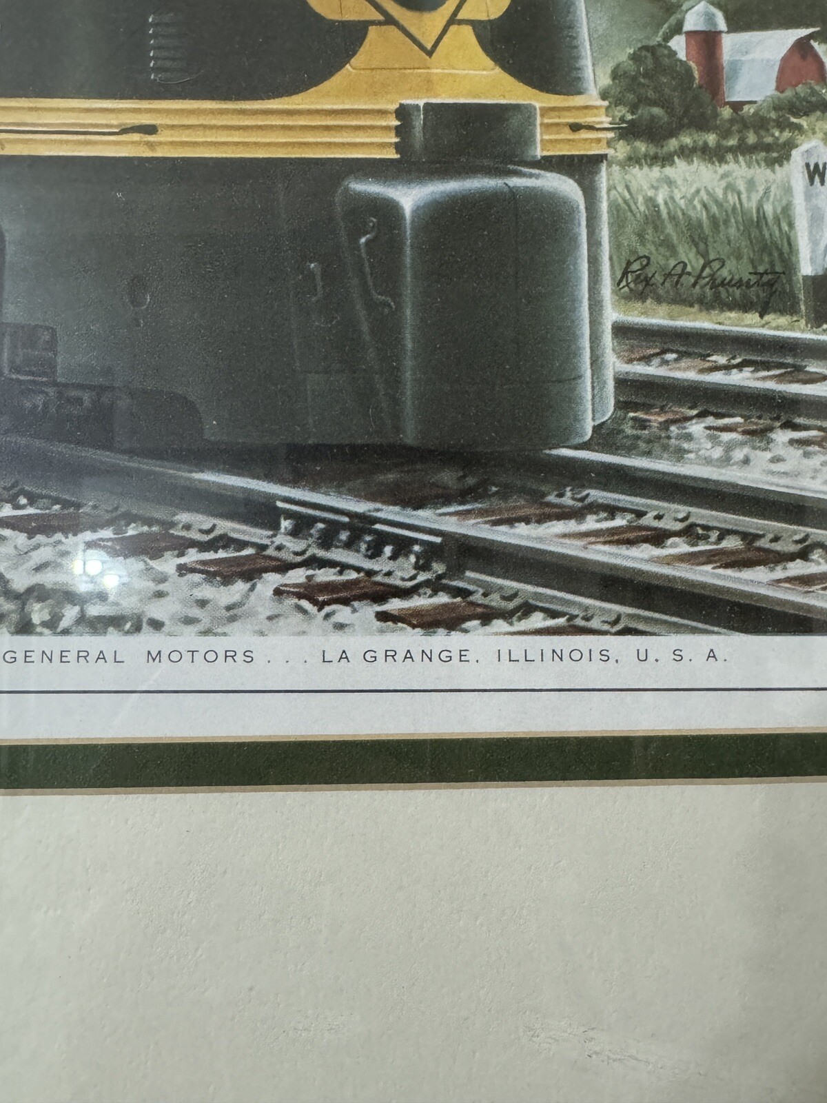 Lithograph Of The General Motors Train 'The Erie Limited' Vintage