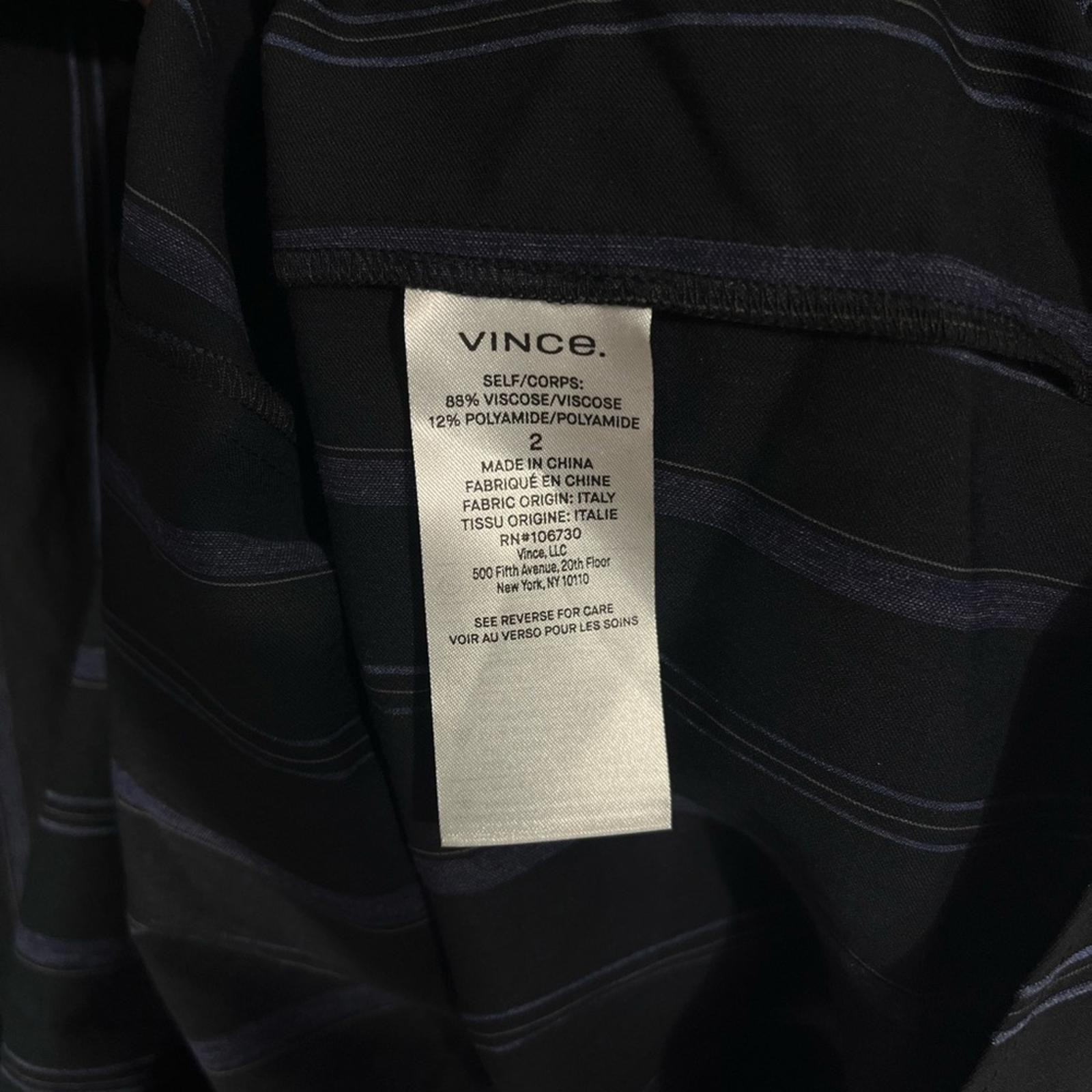 Vince Dobby Stripe Belted Midi Skirt in Indigo Size 2