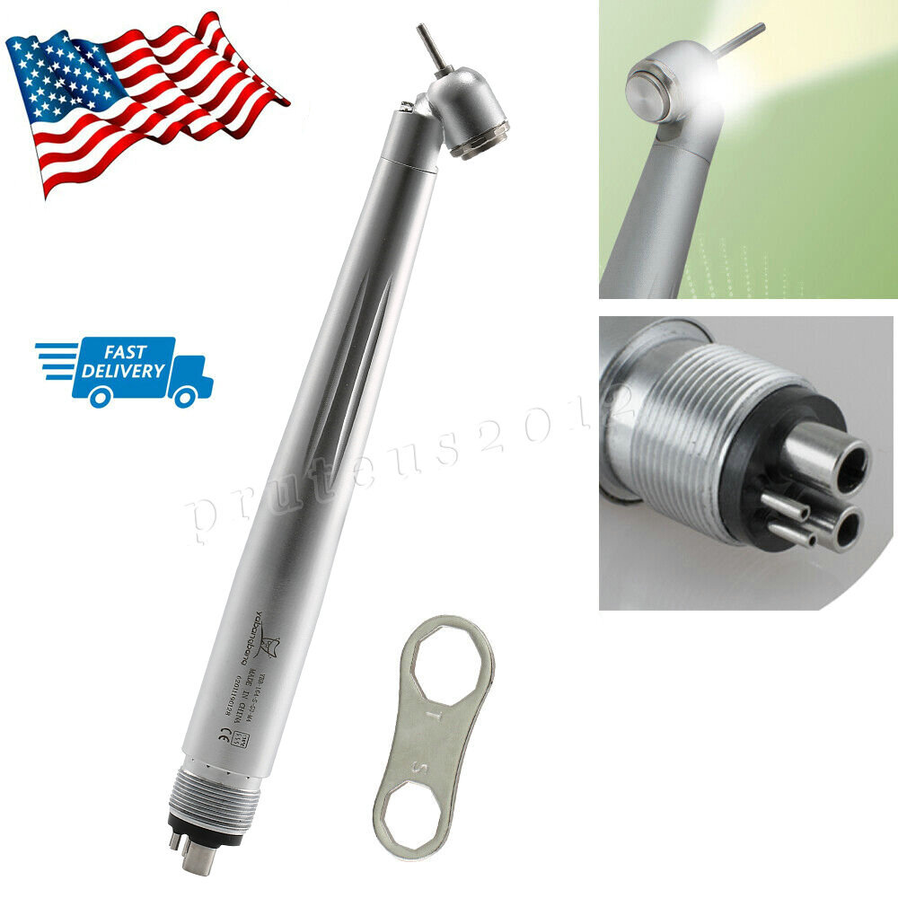 Dental 45 Degree Surgical High Speed Handpiece Led E-generator Push Button 4Hole