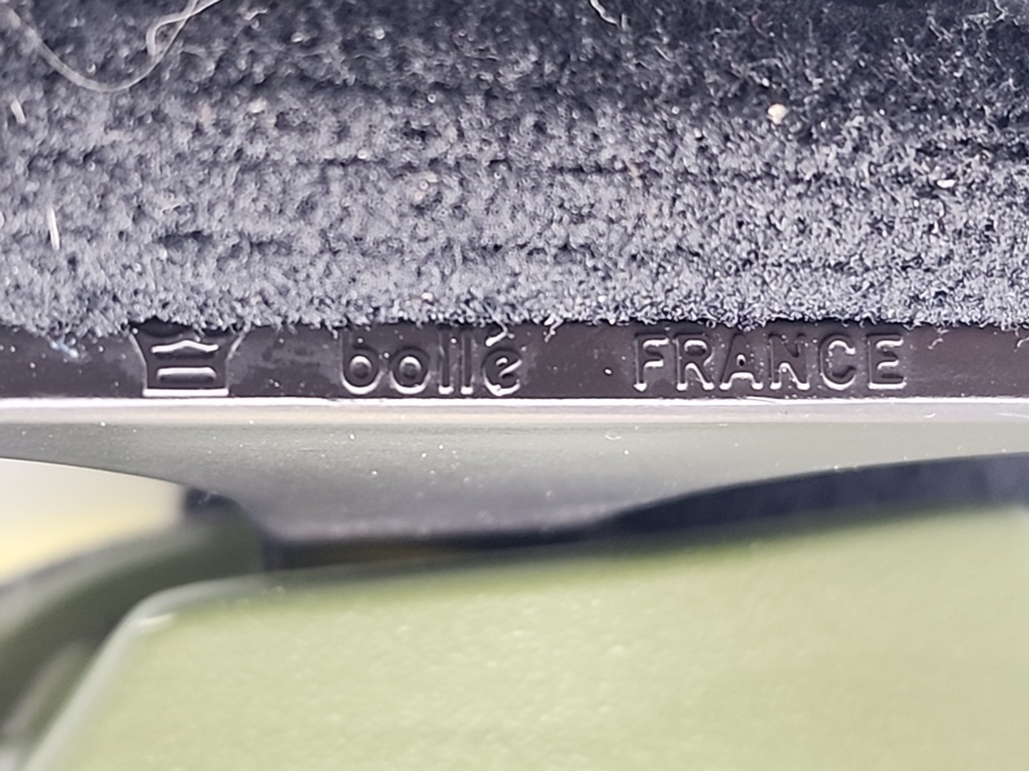 Vtg Bolle Commander Safety Goggles Green Frame Yellow tint Lens British Army NOS