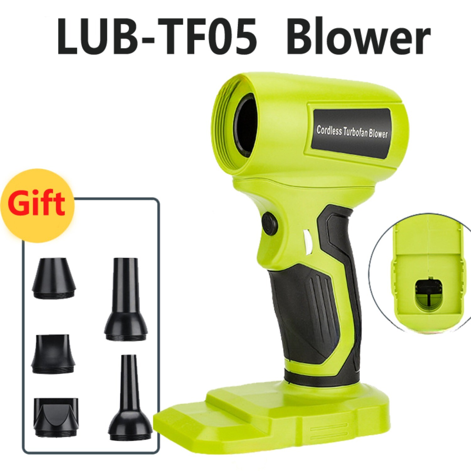 210W Electric Jobsite Air Blower for Ryobi 18v Cordless Leaf Blower Handheld