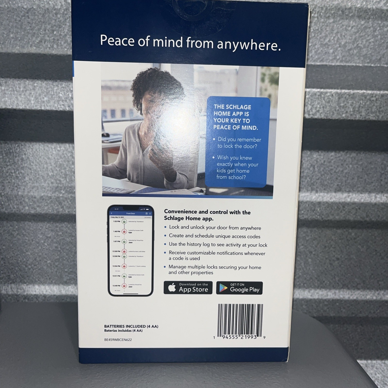 SCHLAGE ARRIVE Wifi Keypad Smart Deadbolt Matte Black