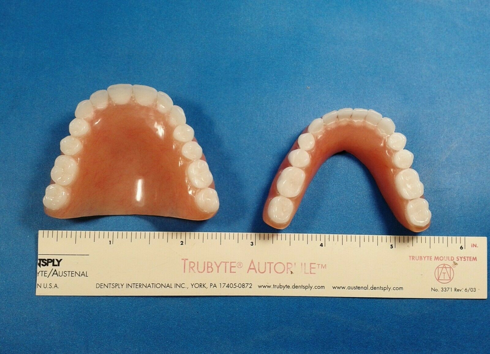 Dentures, set of false teeth with Hollywood bleach shade teeth