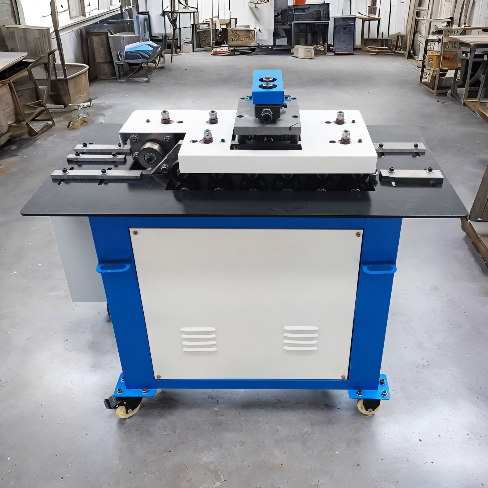 220V Seam Lock Forming Machine C-drive-locking and Radial Hem Seam 7 Shapes