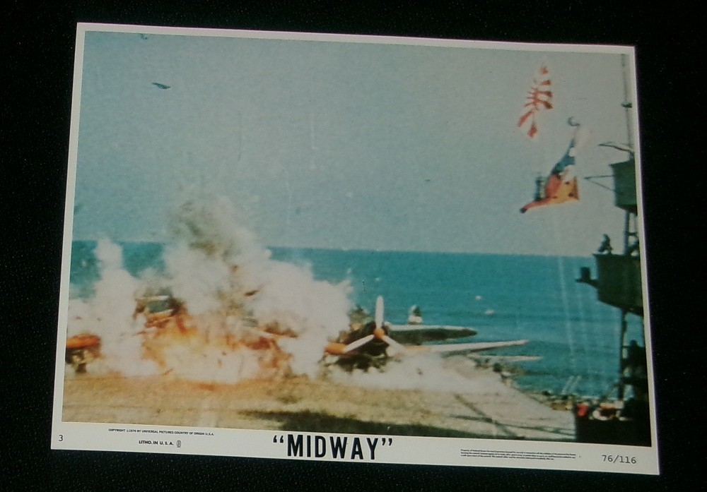 Orignl 8x10 Lobby Card Set MIDWAY Fonda HESTON Coburn MITCHUM Mifune WAGNER Ford