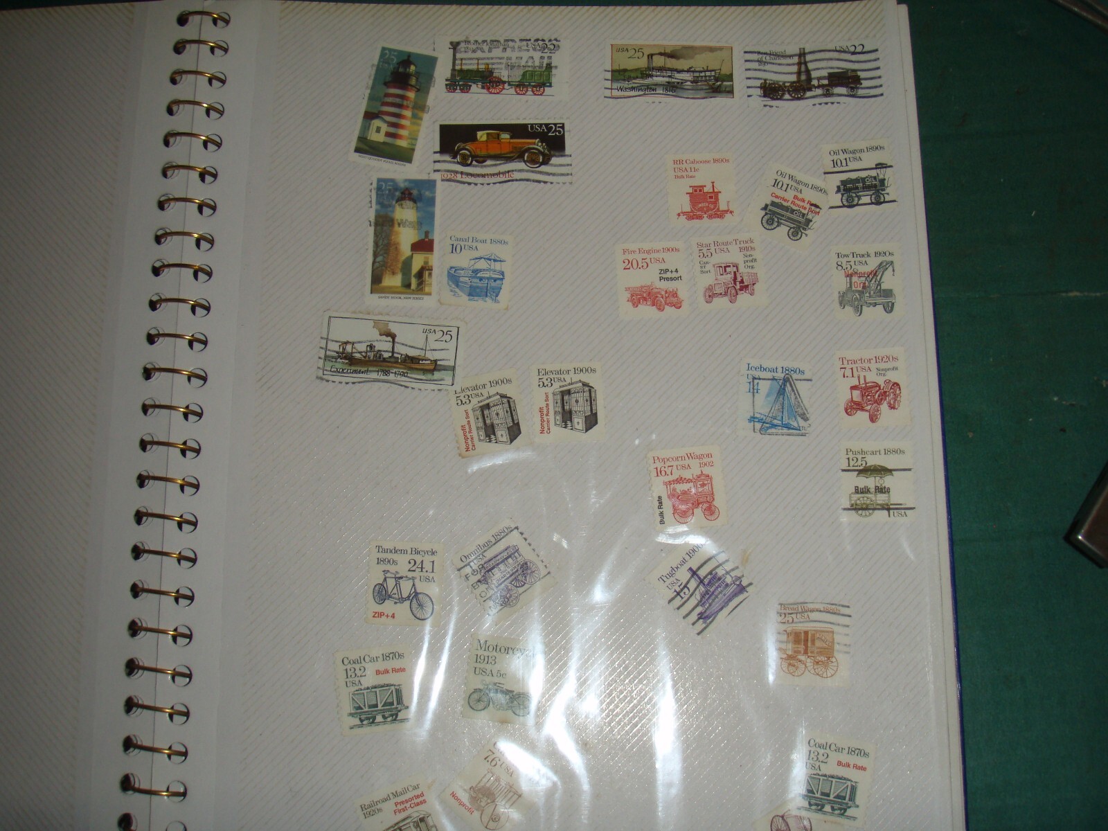 usa stamps collections lots-19th century forward on old album pages
