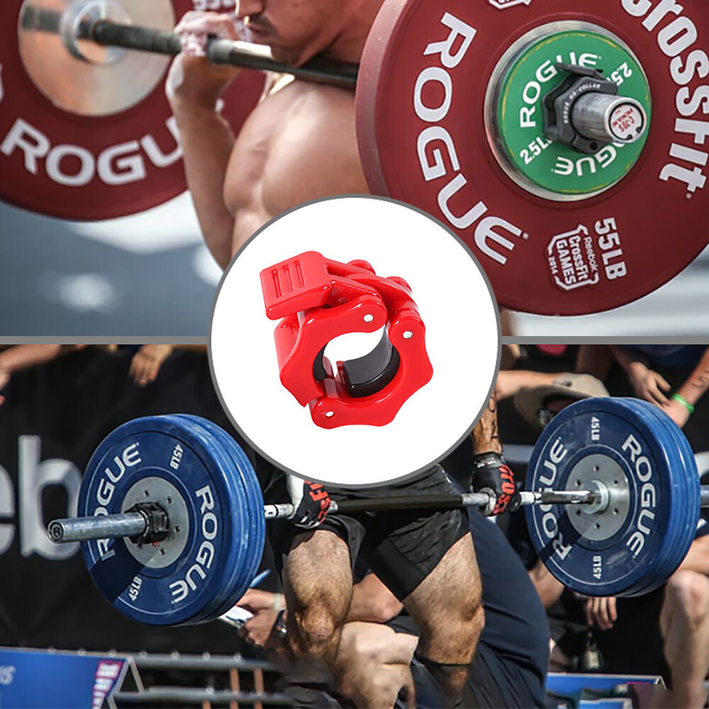 Olympic 1-2" Inch Barbell Clamps Quick Release Standard Bar Weight Plates USA