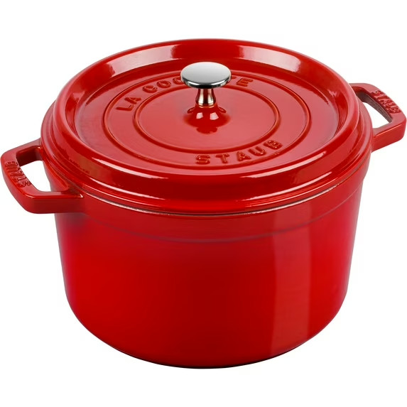 Staub  5-qt Deep Cocotte Cherry , Made in France, Serves 5-6, Cherry