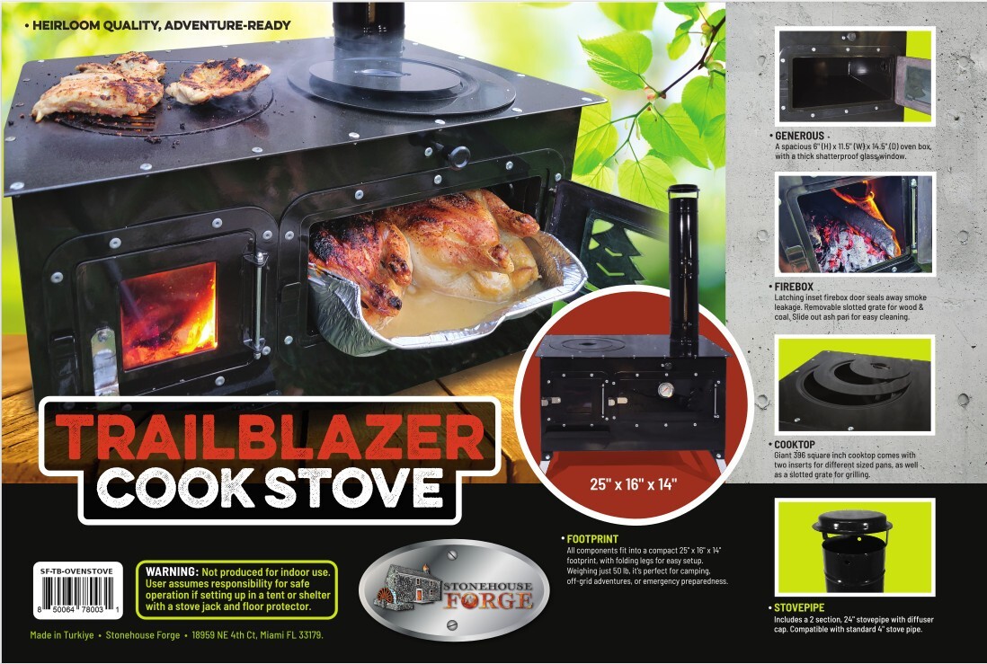 Stonehouse Forge "Trailblazer" Cookstove/Woodstove with Oven