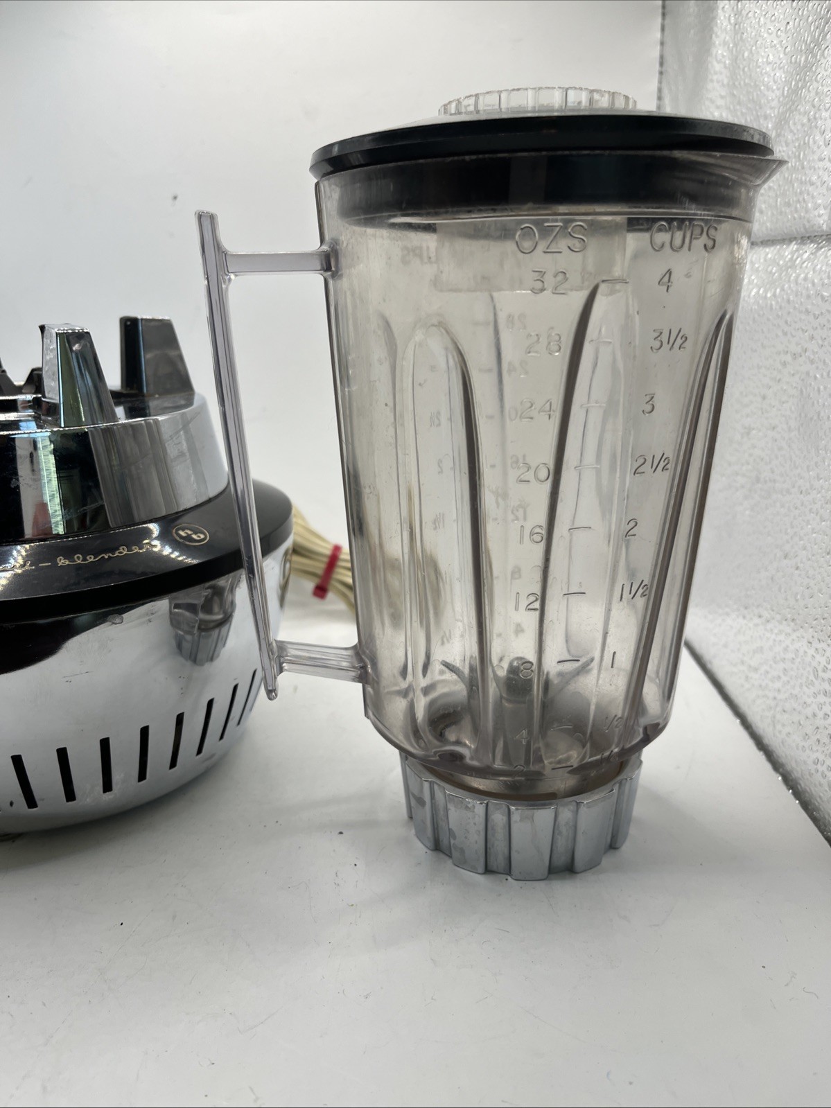 Vintage Hamilton Beach Model 215 Chrome 2 Speed Blender &Milk Shake MADE IN USA