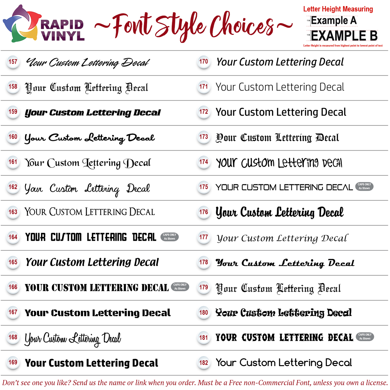 Custom Text Vinyl Decal Sticker Car Window Bumper Letters Numbers Lettering Name