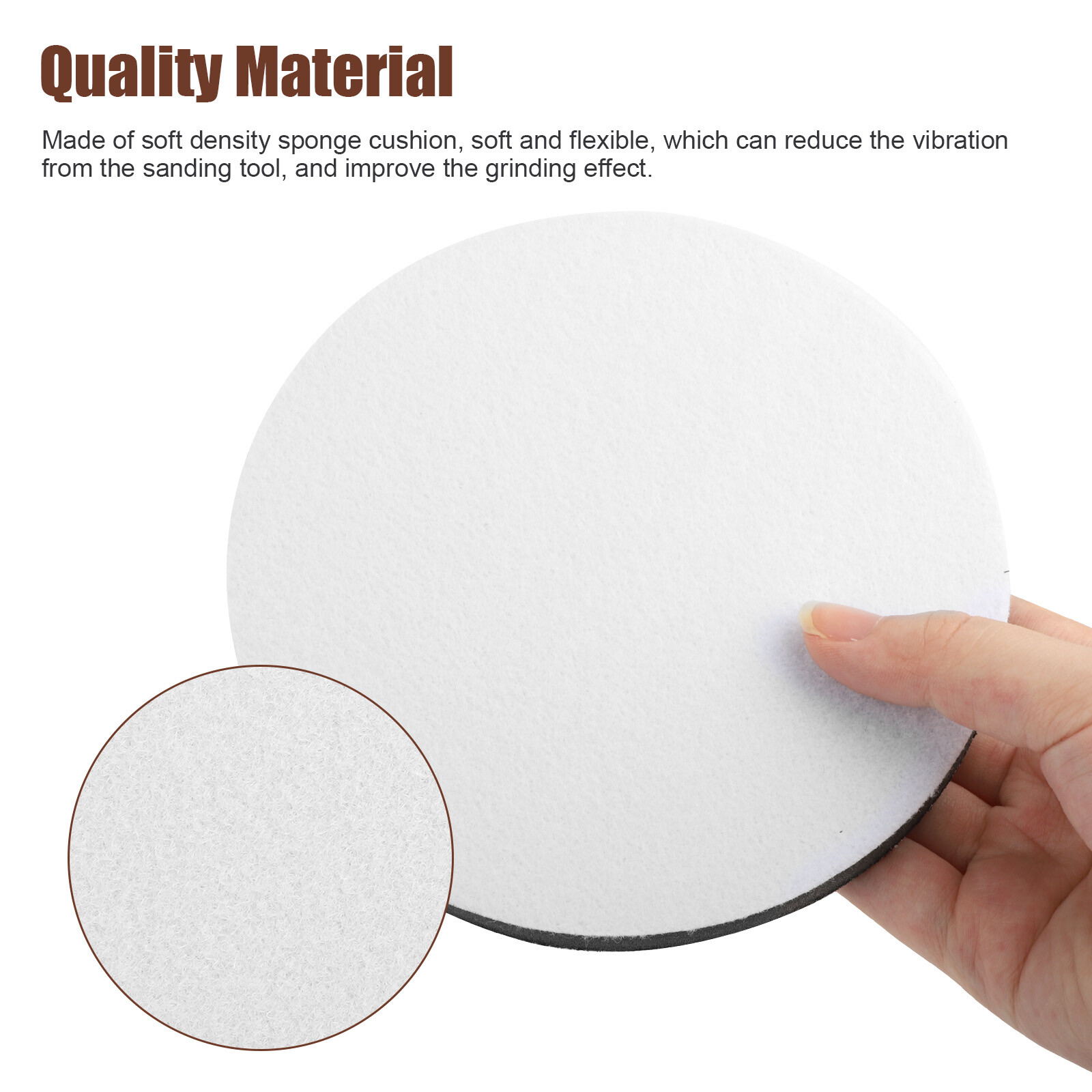 2/4Pcs 6in Soft Foam Interface Sanding Disc Hook Loop Sander Buffer Backing Pad