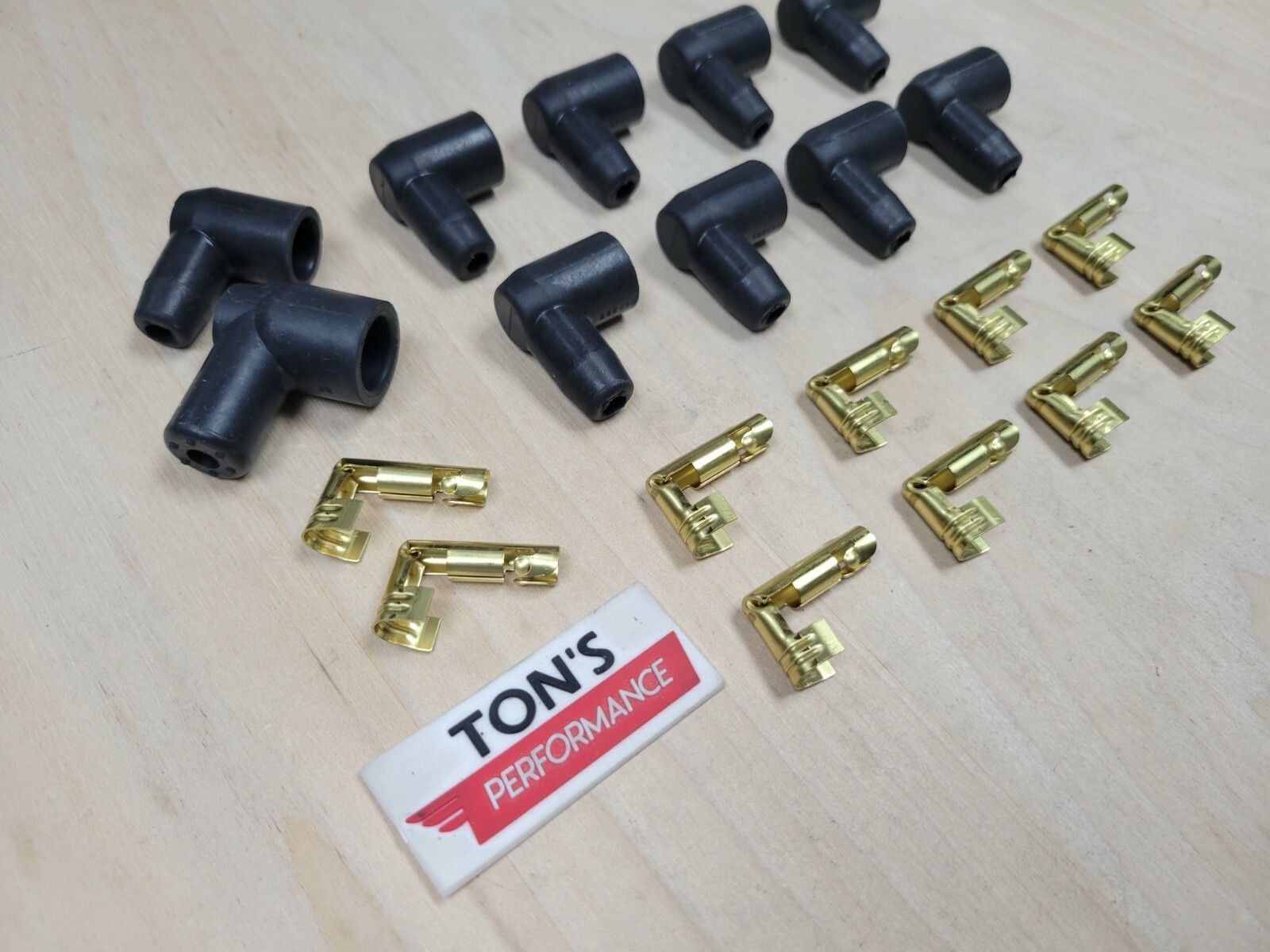 Taylor Cable 46057 Distributor Boot & Terminal Kit 90 Black Female Socket Cap