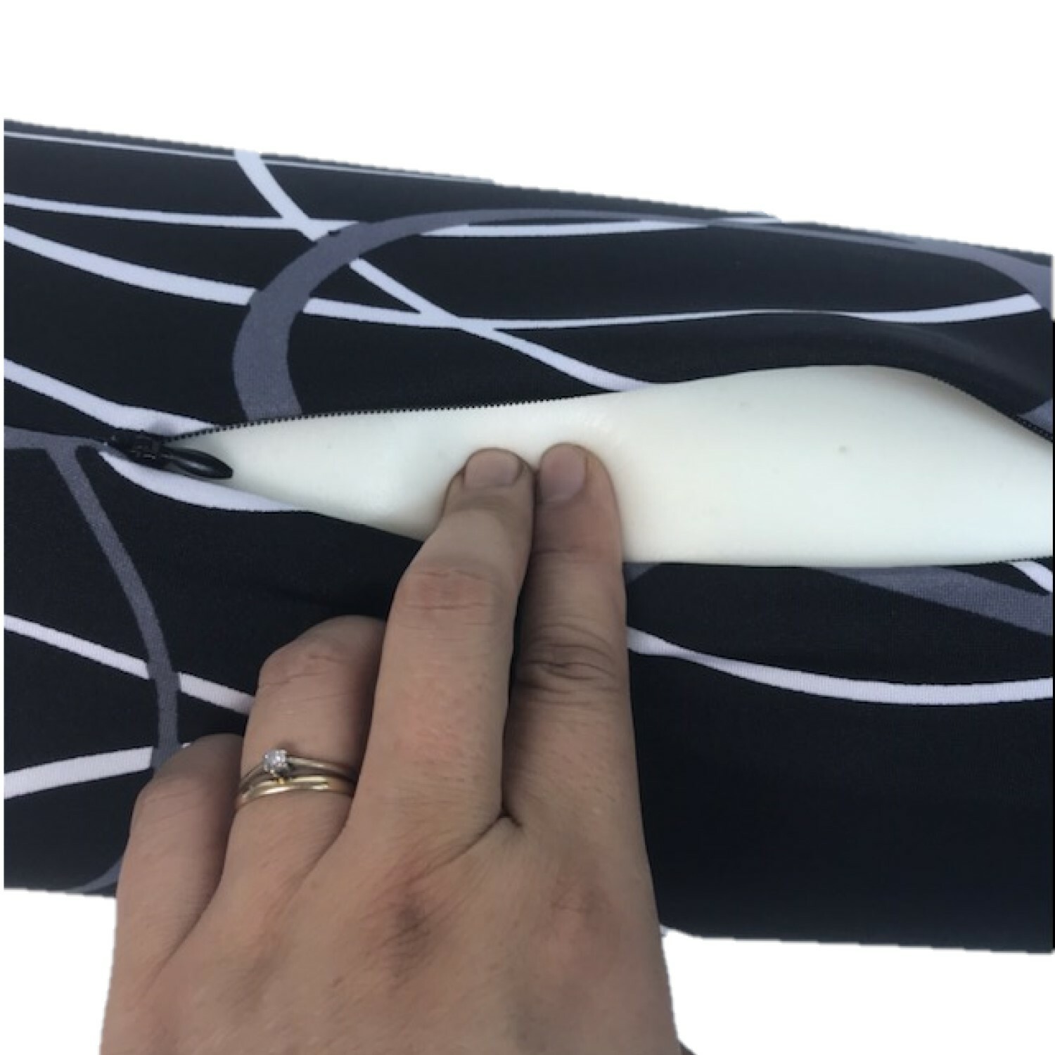 Memory Foam Roll Pillow with Removable Cover Tube Cylinder Bolster Back Neck Sol